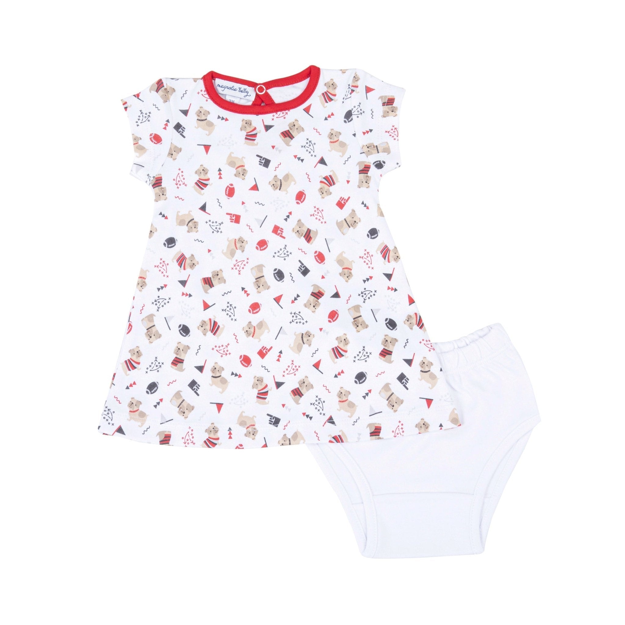 Bulldog Pride Print Dress - Magnolia BabyDress