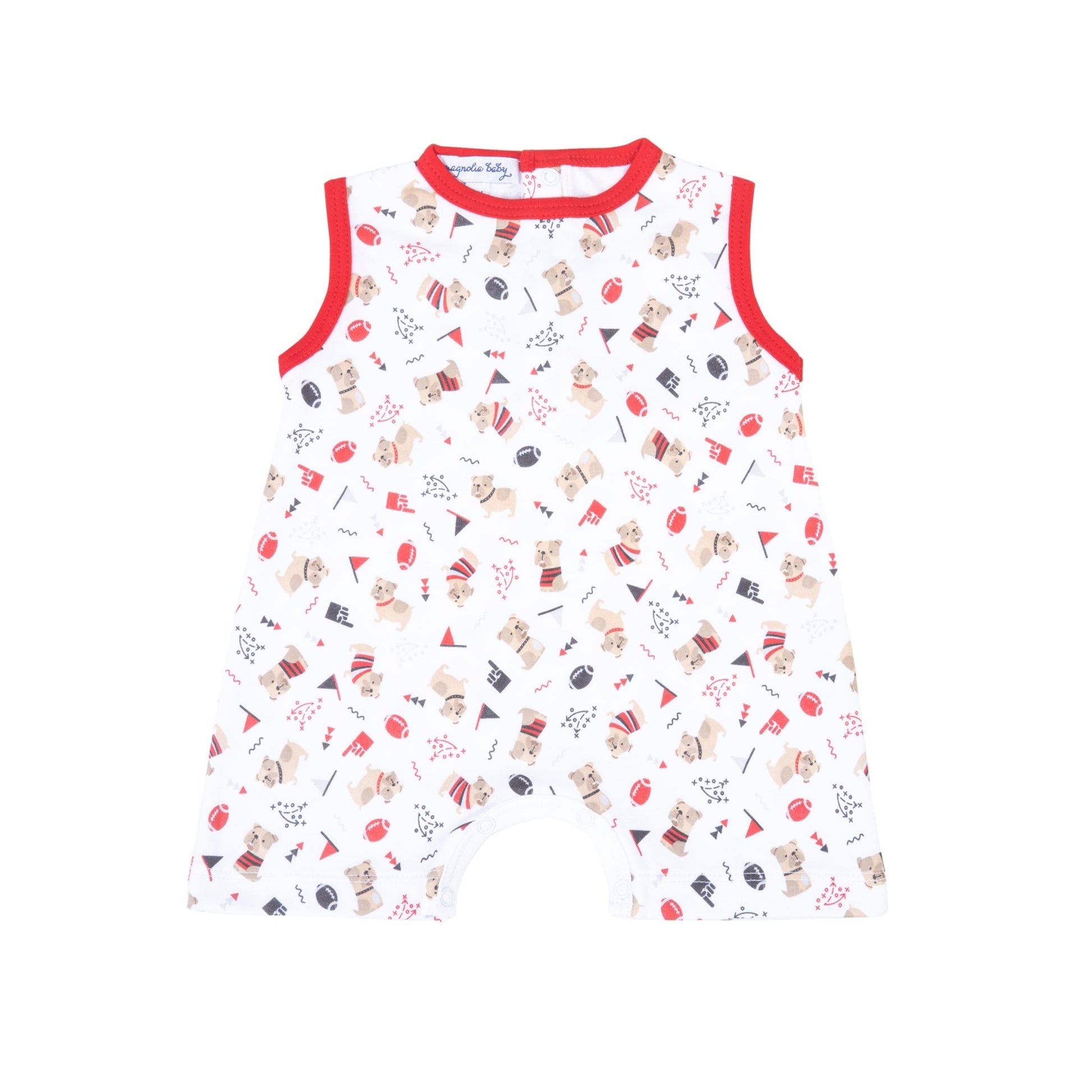 Bulldog Pride Print Short Playsuit - Magnolia BabyShort Playsuit