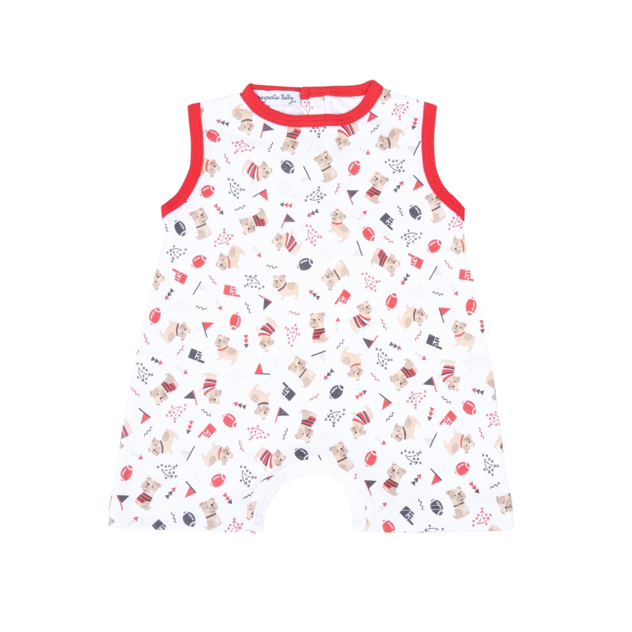Bulldog Pride Print Short Playsuit - Magnolia BabyShort Playsuit