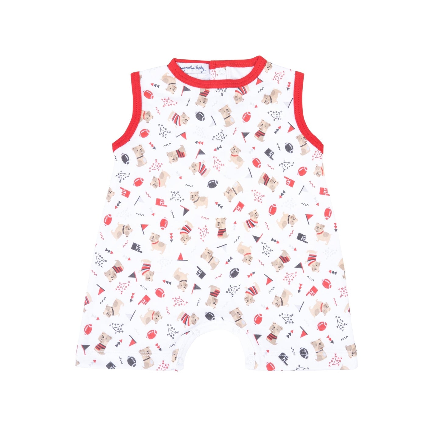 Bulldog Pride Print Short Playsuit - Magnolia BabyShort Playsuit