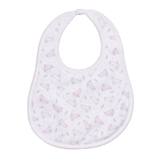 Bunny Hop Bib - Pink - Magnolia BabyBib