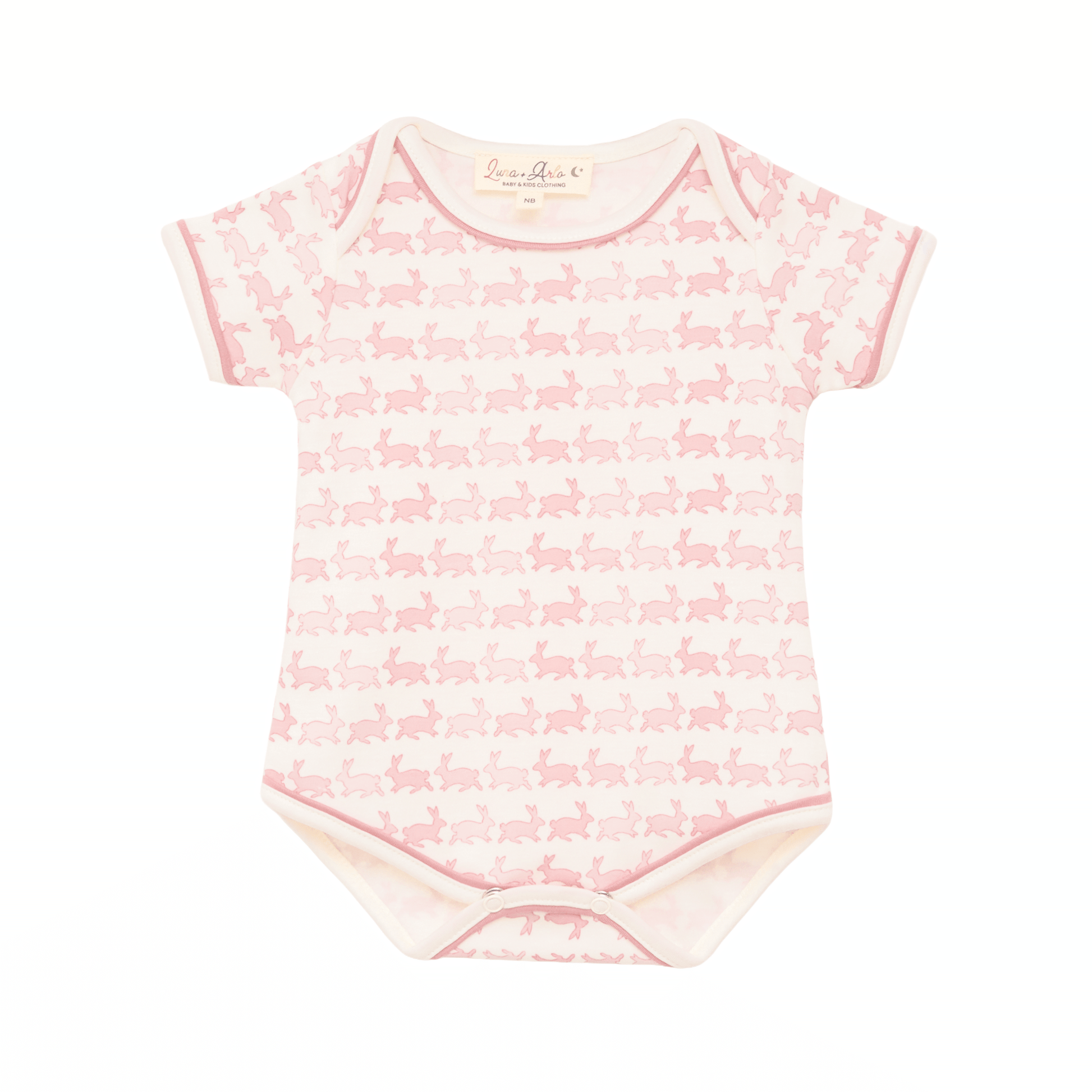 Bunny Hop Bodysuit - Dusty Rose - Magnolia BabyBodysuit