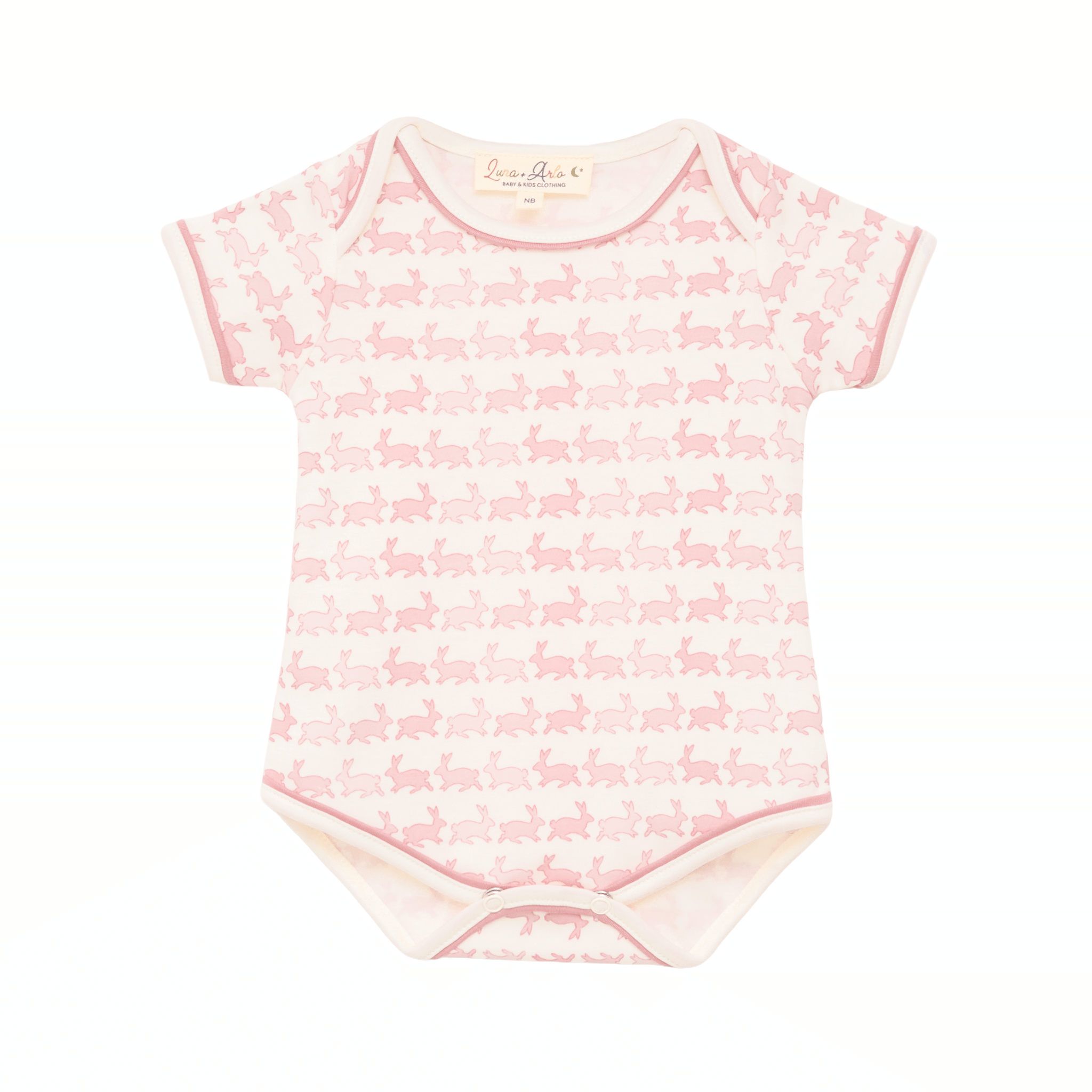 Bunny Hop Bodysuit - Dusty Rose - Magnolia BabyBodysuit