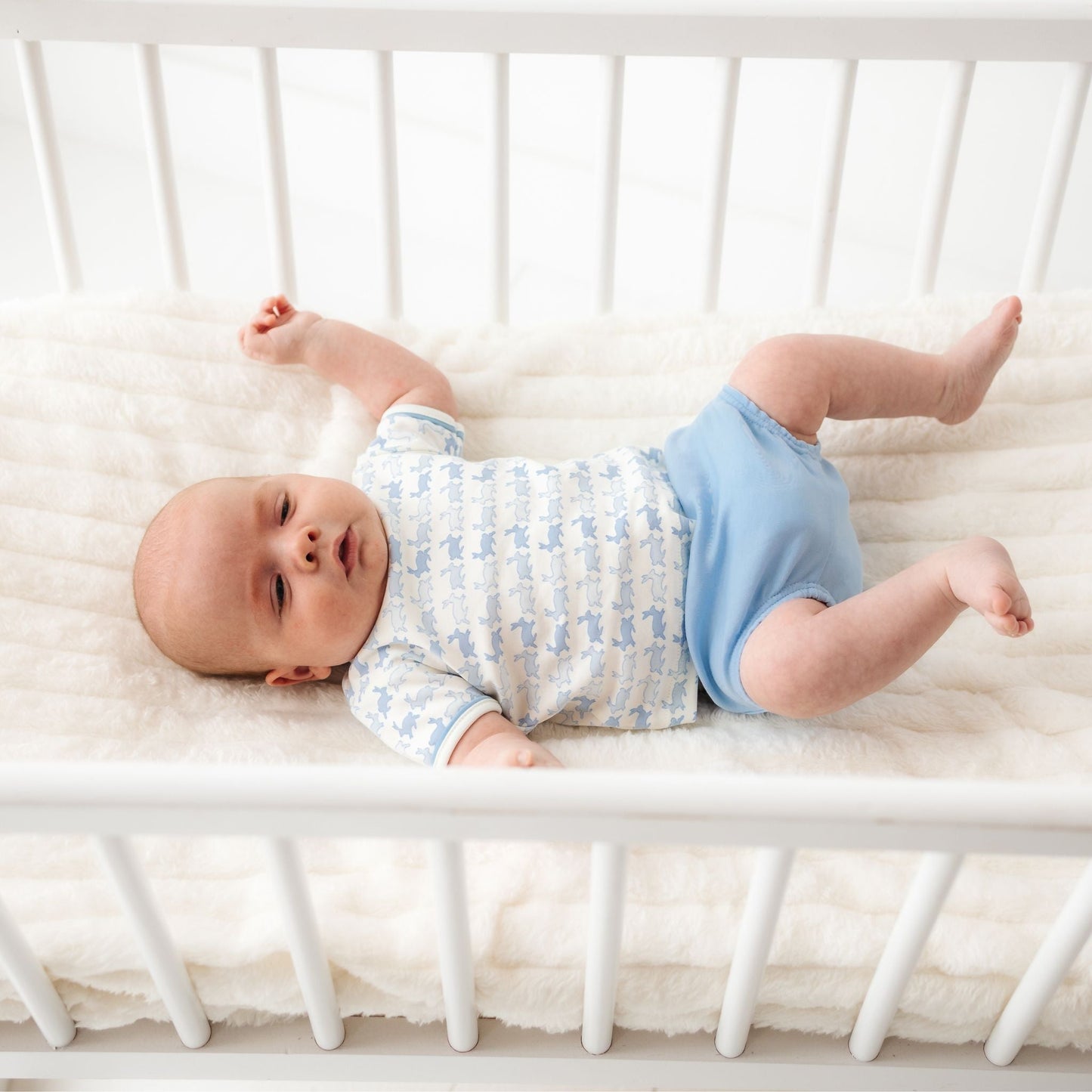 Bunny Hop Diaper Cover Set - Sky - Magnolia BabyDiaper Cover