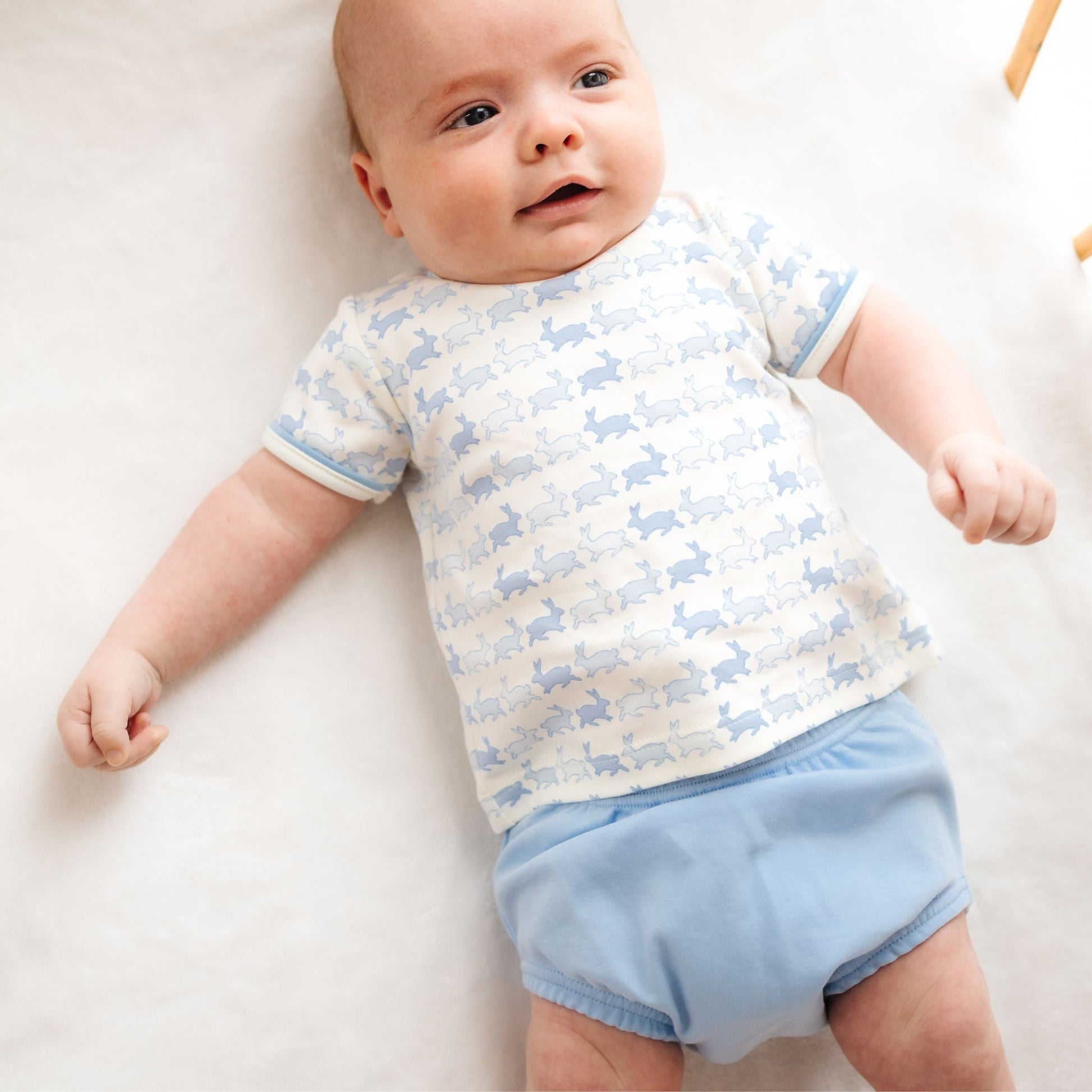Bunny Hop Diaper Cover Set - Sky - Magnolia BabyDiaper Cover