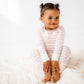 Bunny Hop Long Pajamas - Dusty Rose - Magnolia BabyLong Pajamas