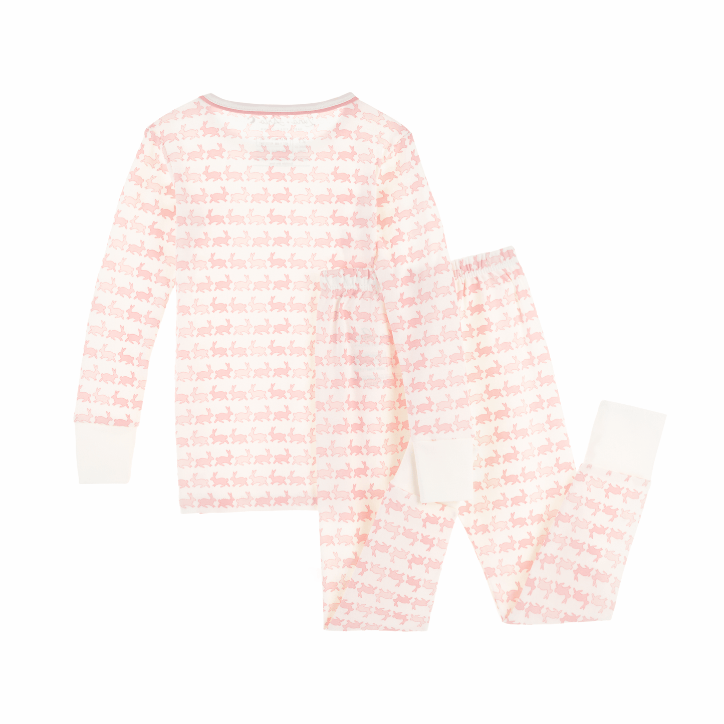 Bunny Hop Long Pajamas - Dusty Rose - Magnolia BabyLong Pajamas