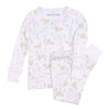 Bunny Hop Long Pajamas - Ivory - Magnolia BabyLong Pajamas