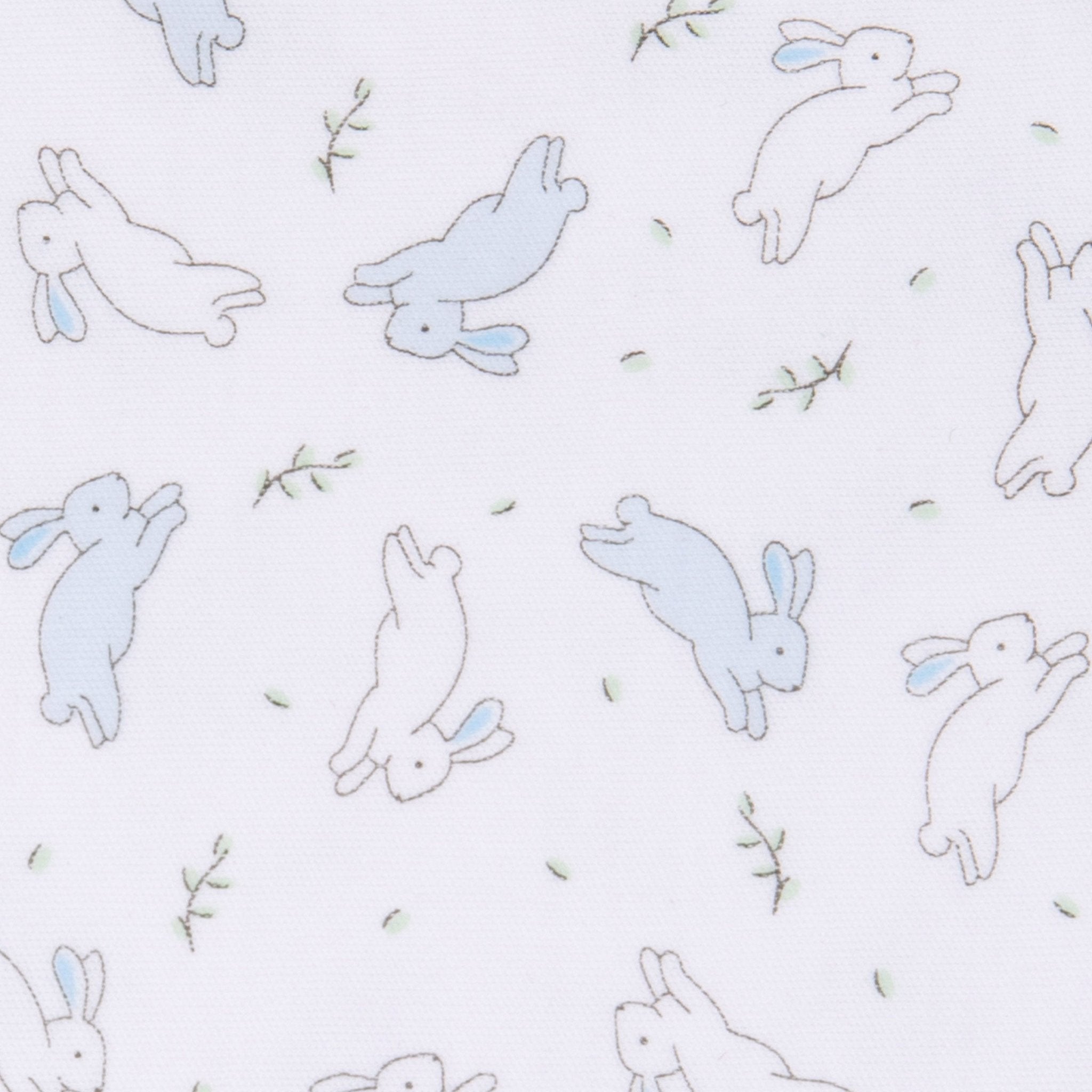 Bunny Hop Long Pajamas - Light Blue - Magnolia BabyLong Pajamas