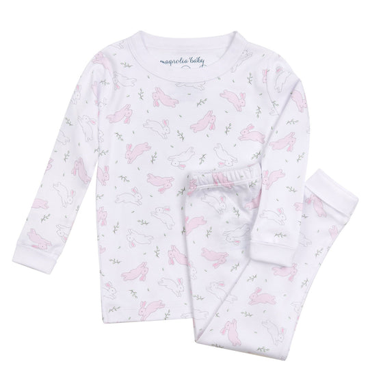 Bunny Hop Long Pajamas - Pink - Magnolia BabyLong Pajamas