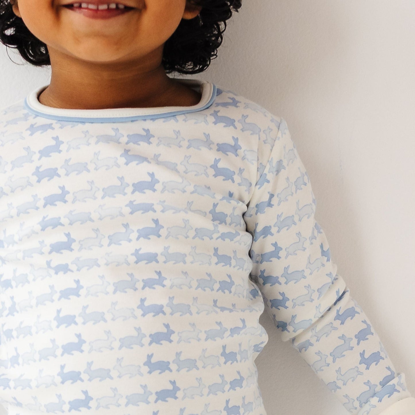 Bunny Hop Long Pajamas - Sky - Magnolia BabyLong Pajamas