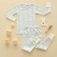 Bunny Hop Long Pajamas - Sky - Magnolia BabyLong Pajamas