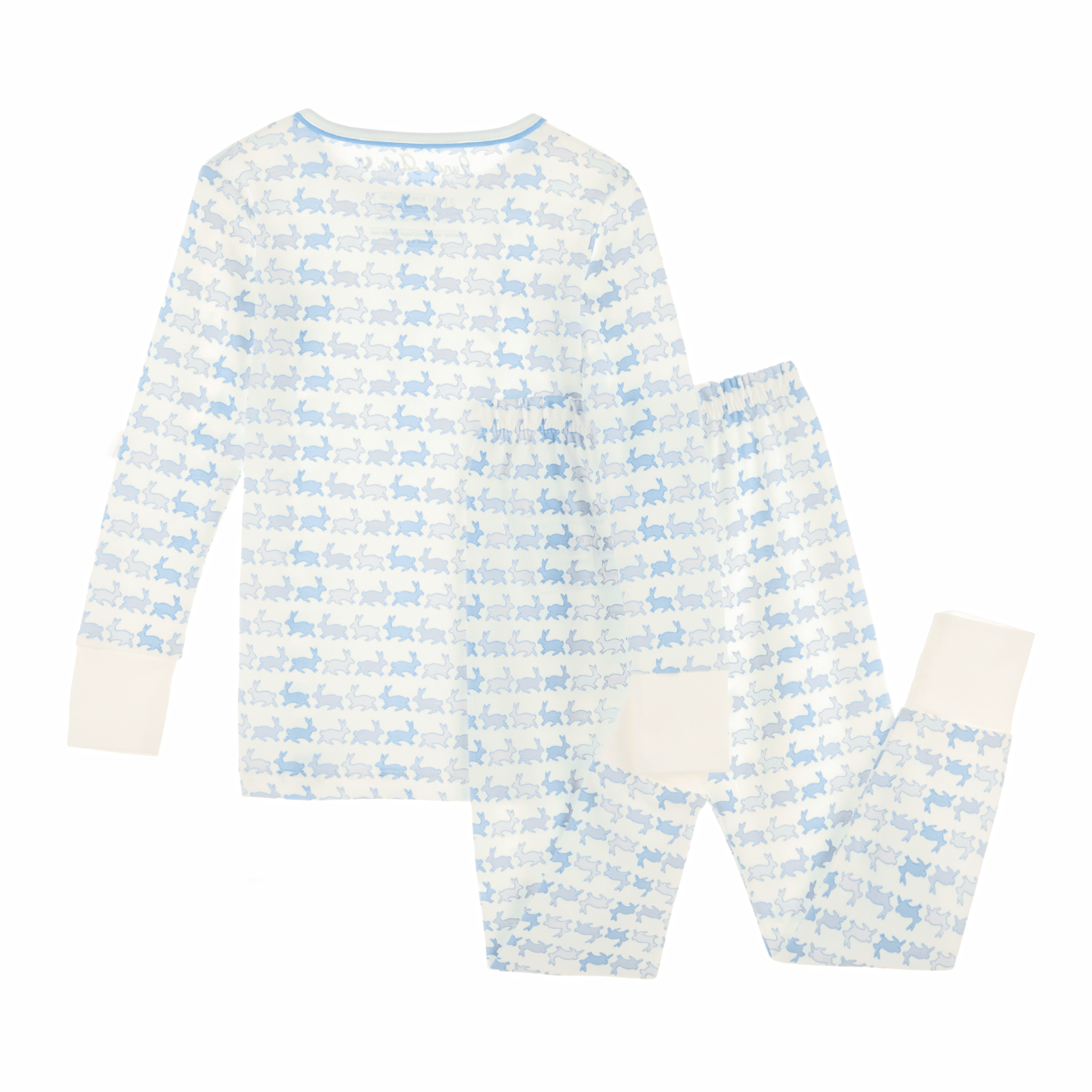 Bunny Hop Long Pajamas - Sky - Luna and Arlo Long Pajamas