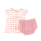 Bunny Hop Ruffle Diaper Cover Set - Dusty Rose - Magnolia BabyDiaper Cover