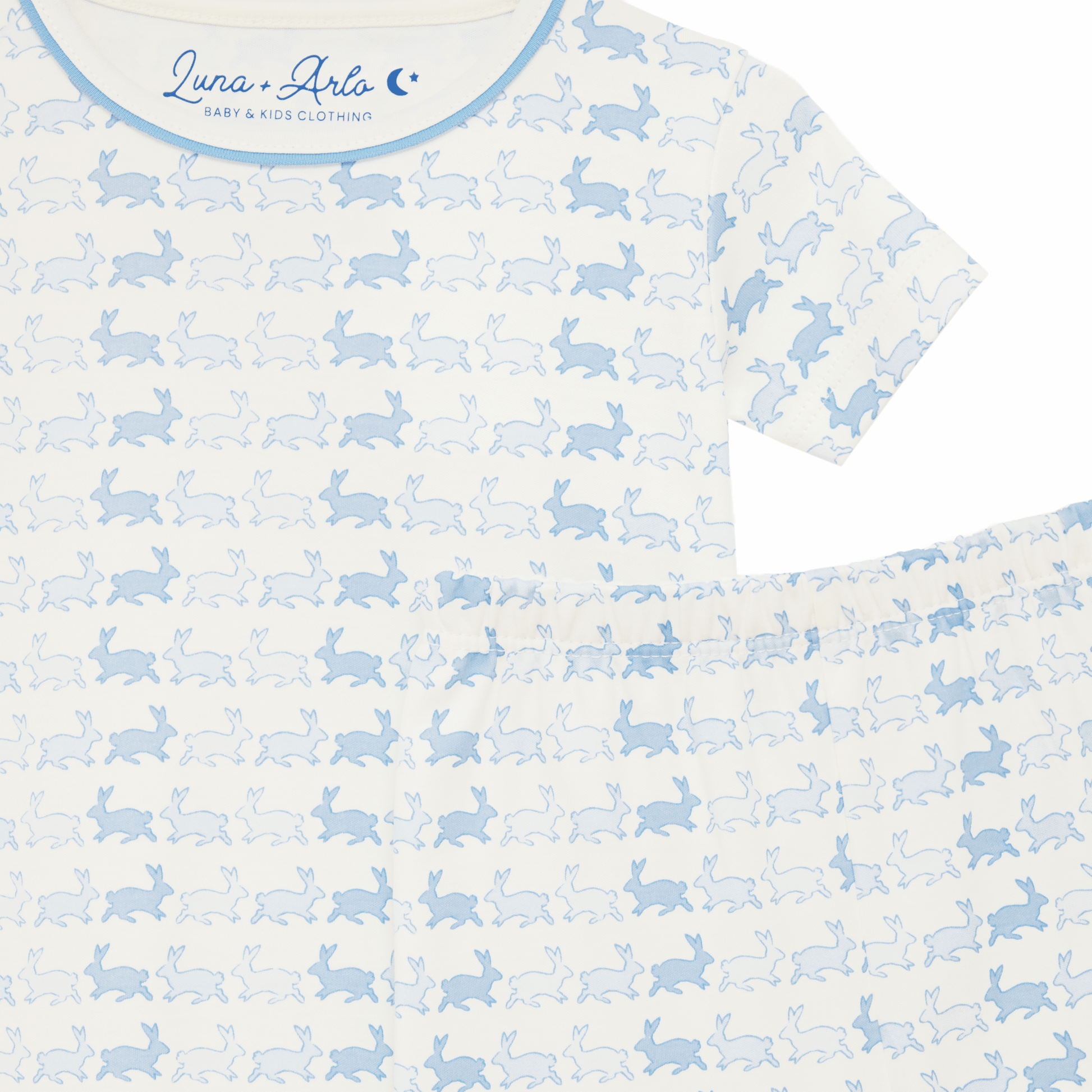 Bunny Hop Short Pajamas - Sky - Luna and Arlo Short Pajamas