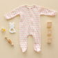 Bunny Hop Zip Footie - Dusty Rose - Magnolia BabyFootie