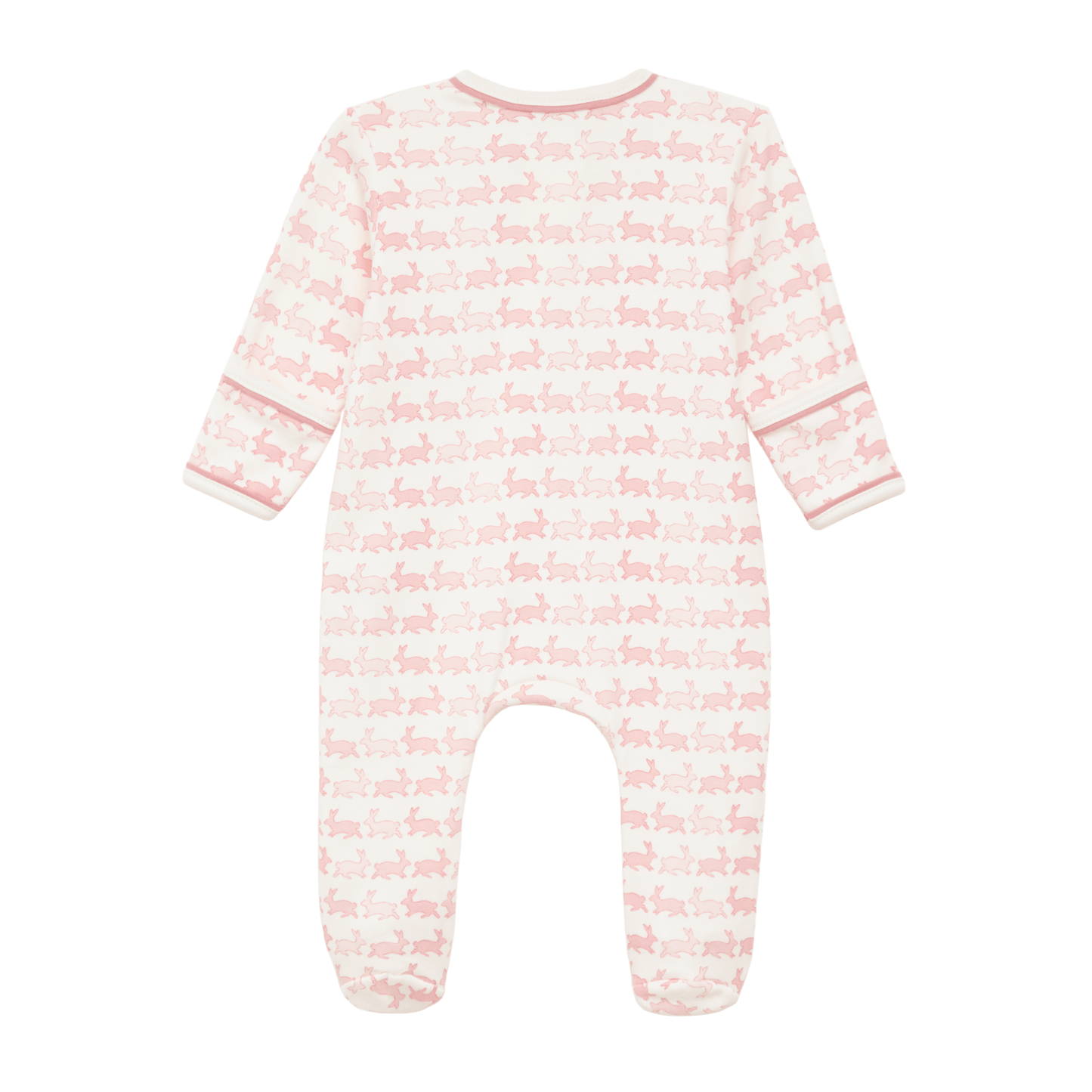 Bunny Hop Zip Footie - Dusty Rose - Magnolia BabyFootie