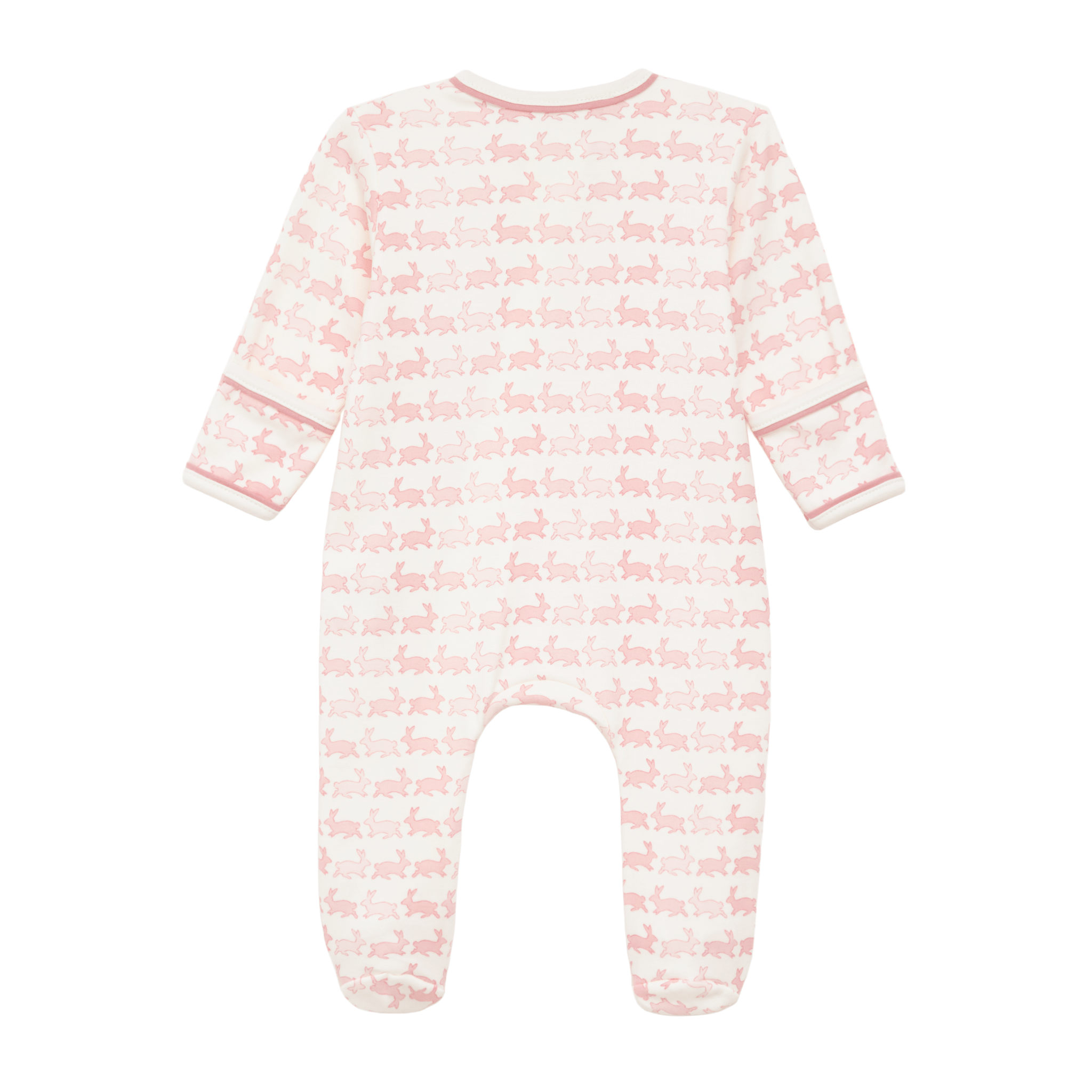 Bunny Hop Zip Footie - Dusty Rose - Magnolia BabyFootie