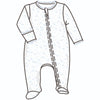Bunny Hop Zip Footie - Light Blue - Magnolia BabyFootie