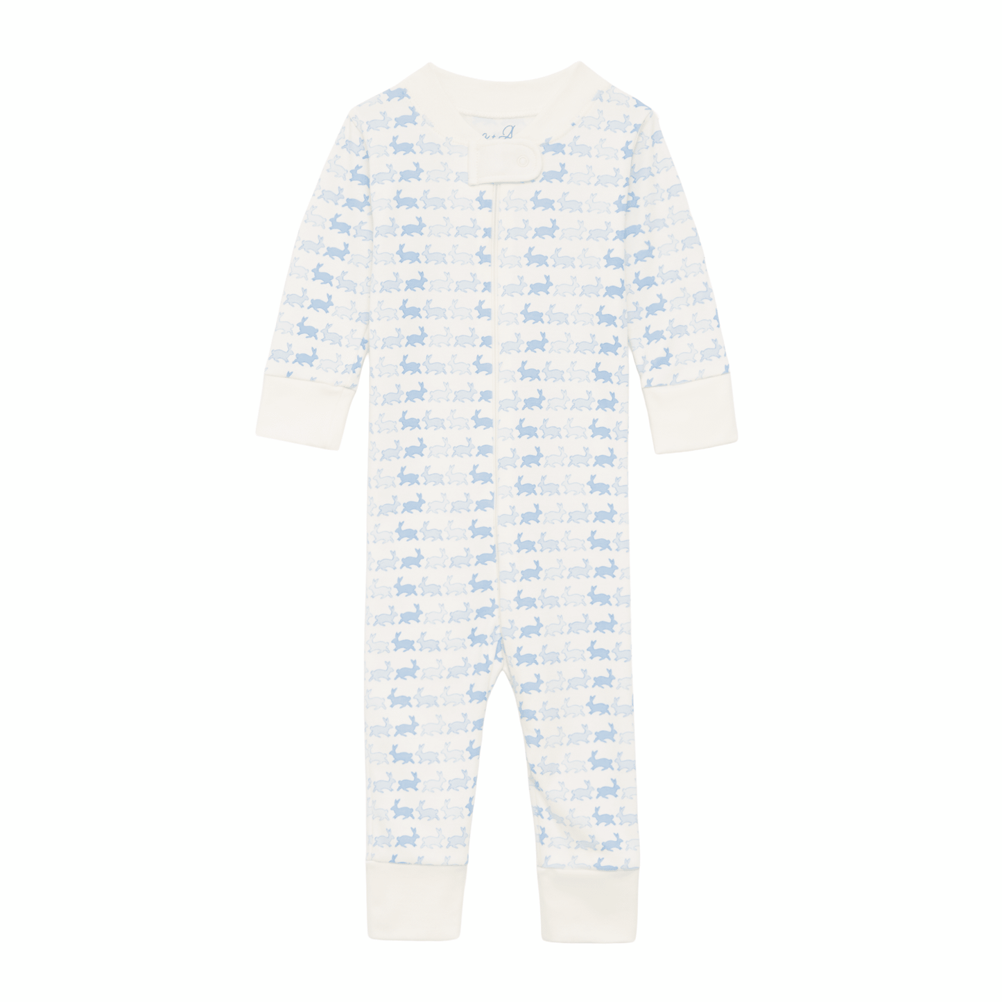 Luna and Arlo_Bunny Hop Zip Pajamas - Sky_1