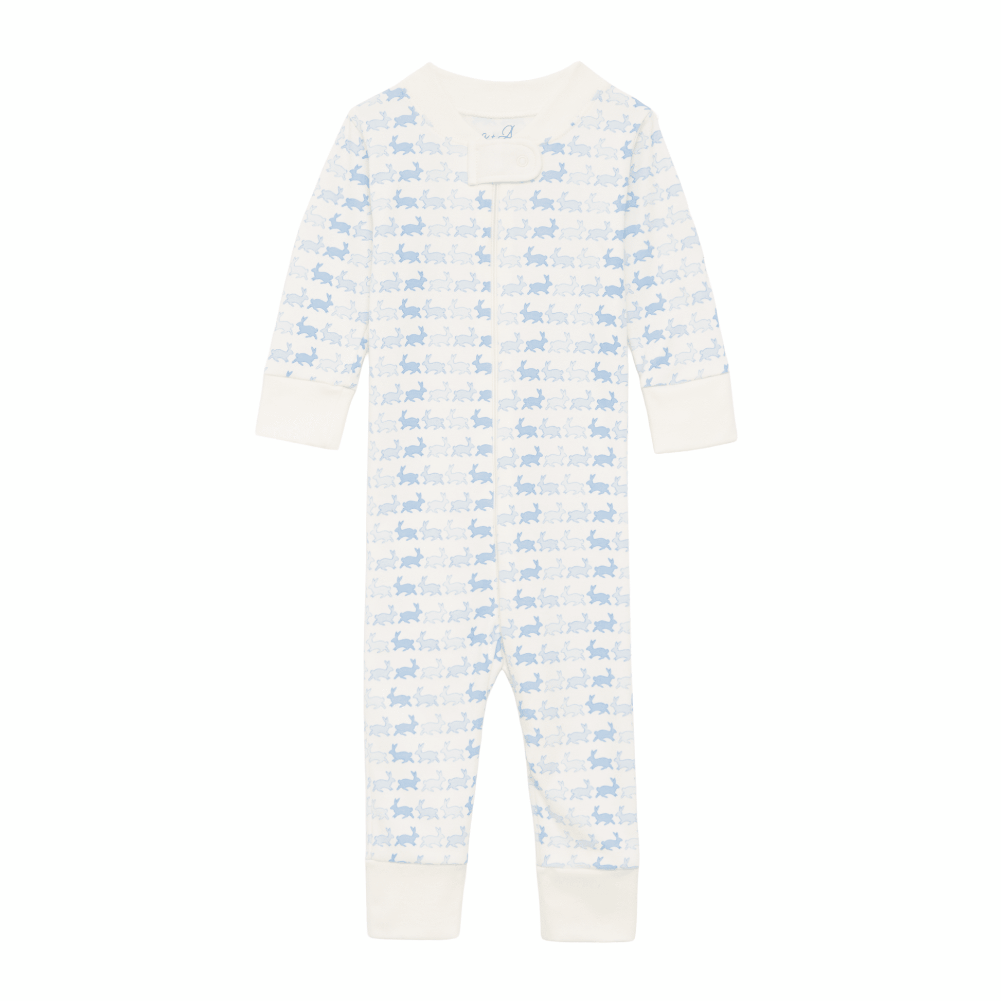 Luna and Arlo_Bunny Hop Zip Pajamas - Sky_1