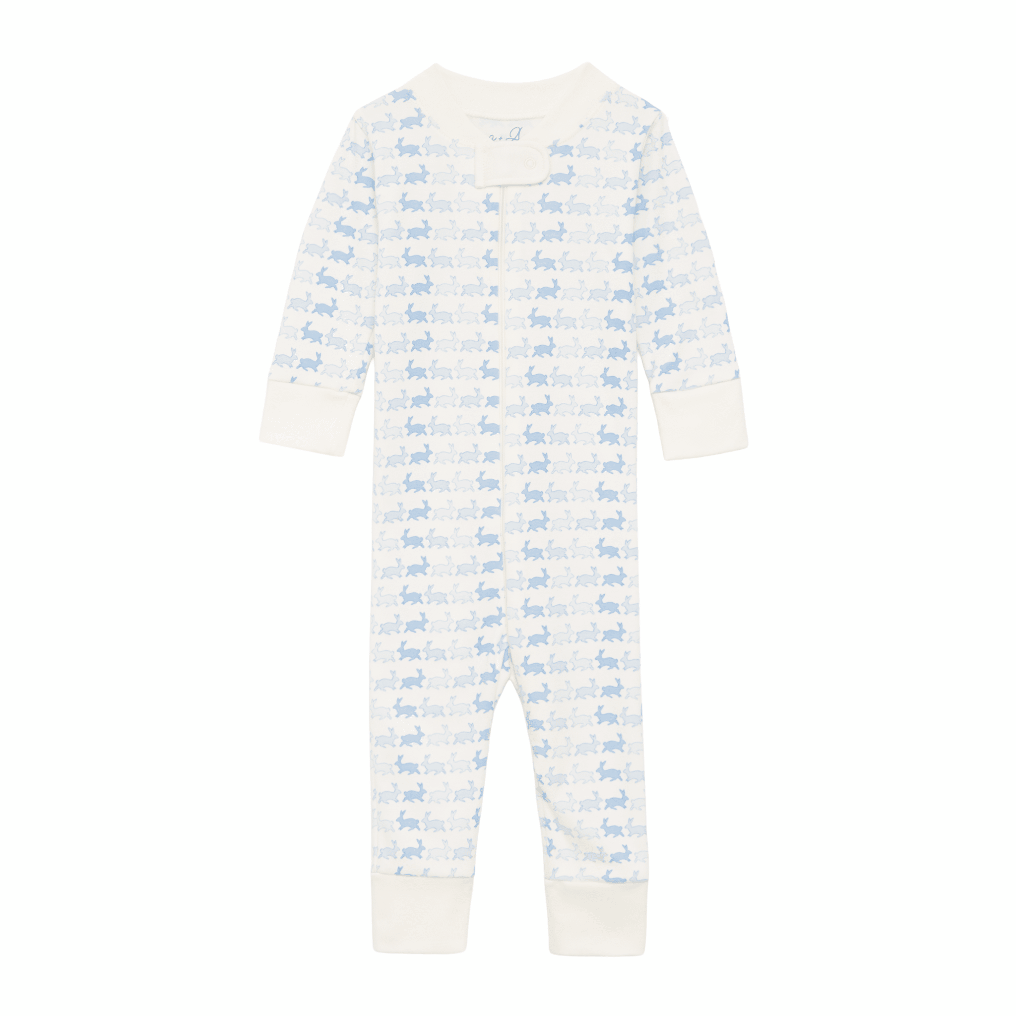 Luna and Arlo_Bunny Hop Zip Pajamas - Sky_1
