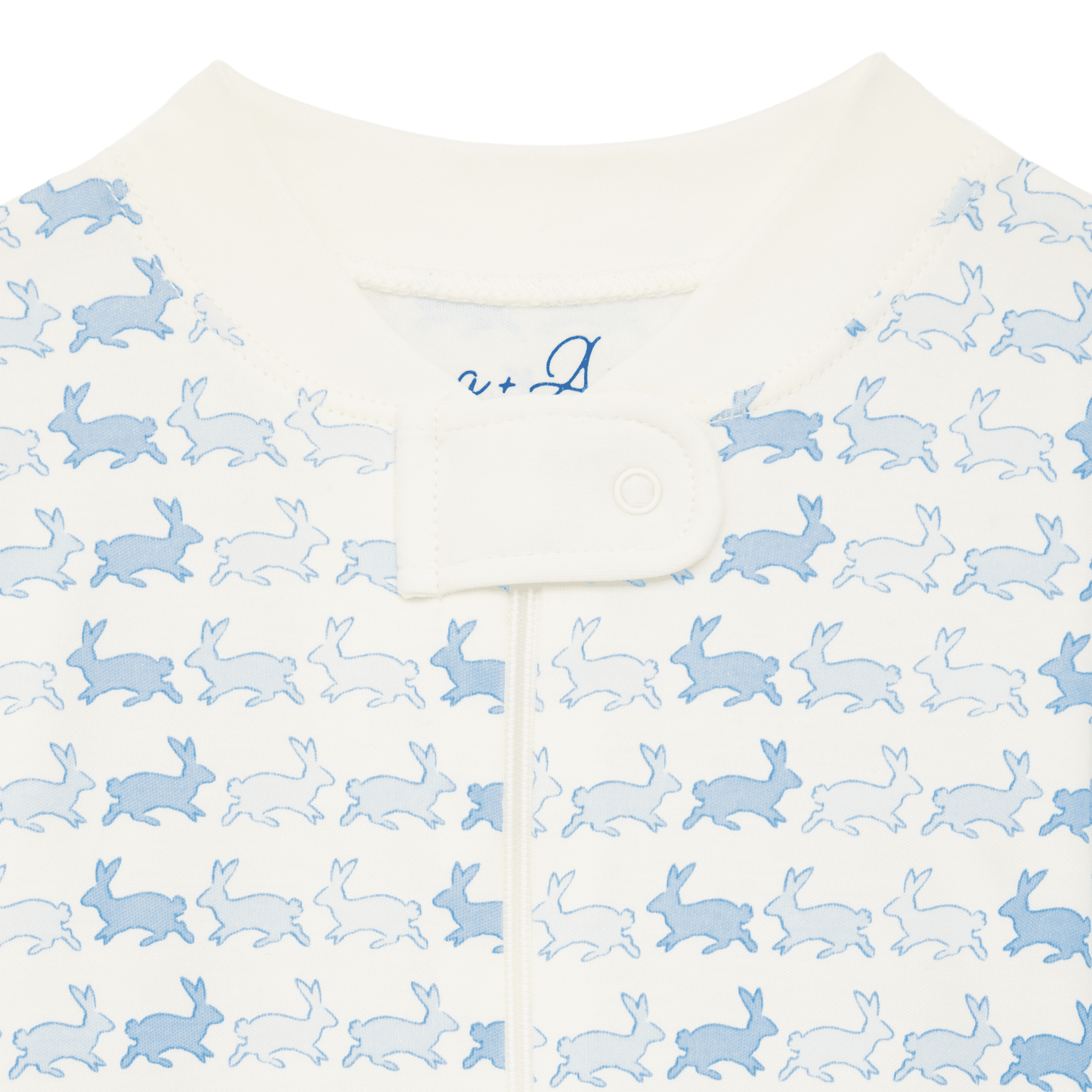 Luna and Arlo_Bunny Hop Zip Pajamas - Sky_3