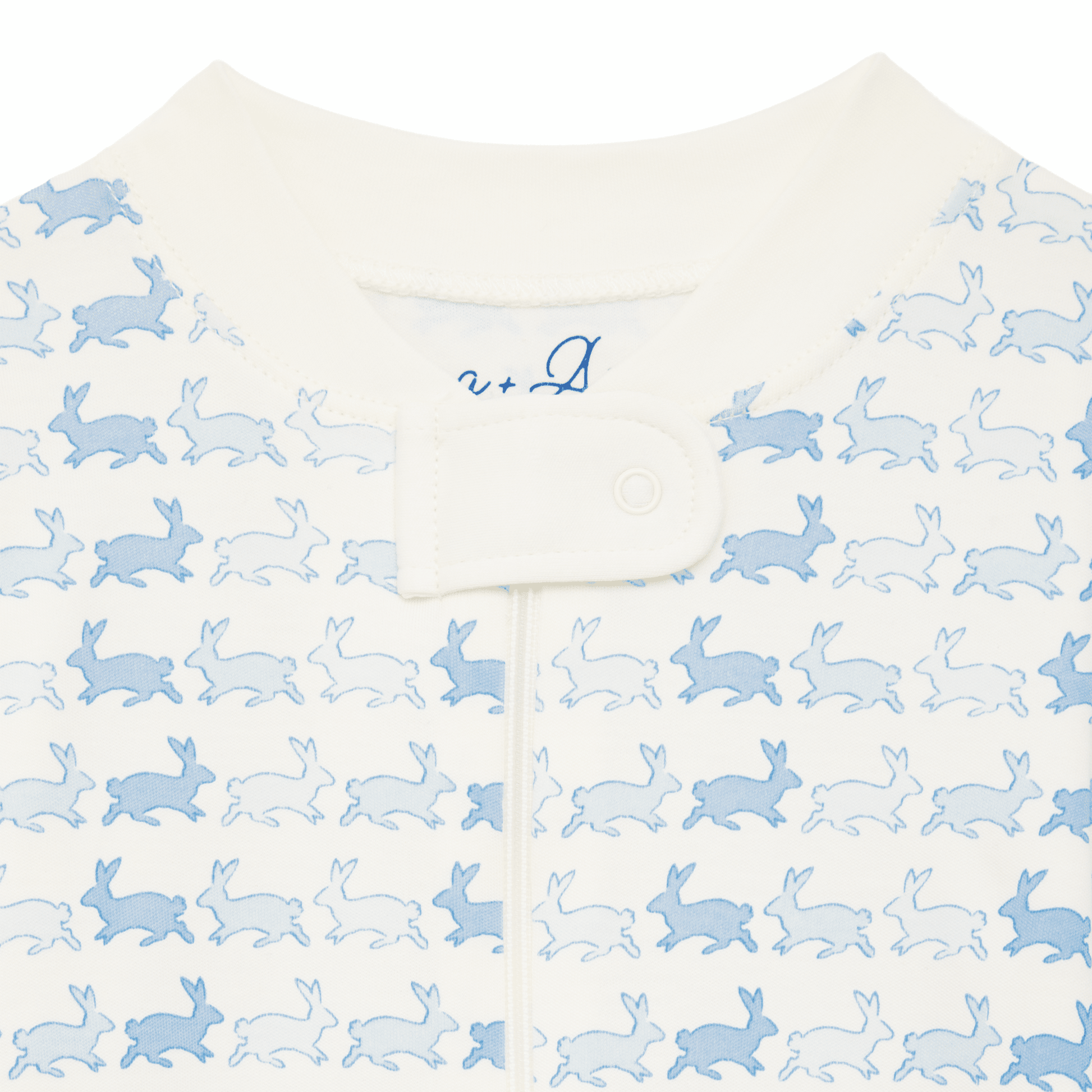 Luna and Arlo_Bunny Hop Zip Pajamas - Sky_3