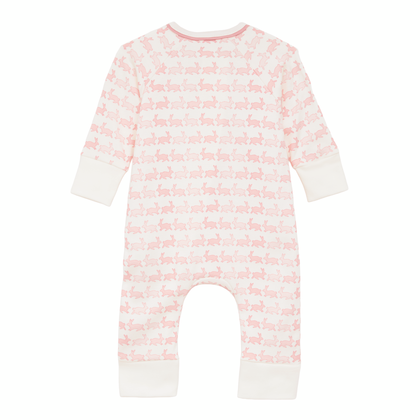 Bunny Hop Zip Playsuit - Dusty Rose - Magnolia BabyPlaysuit