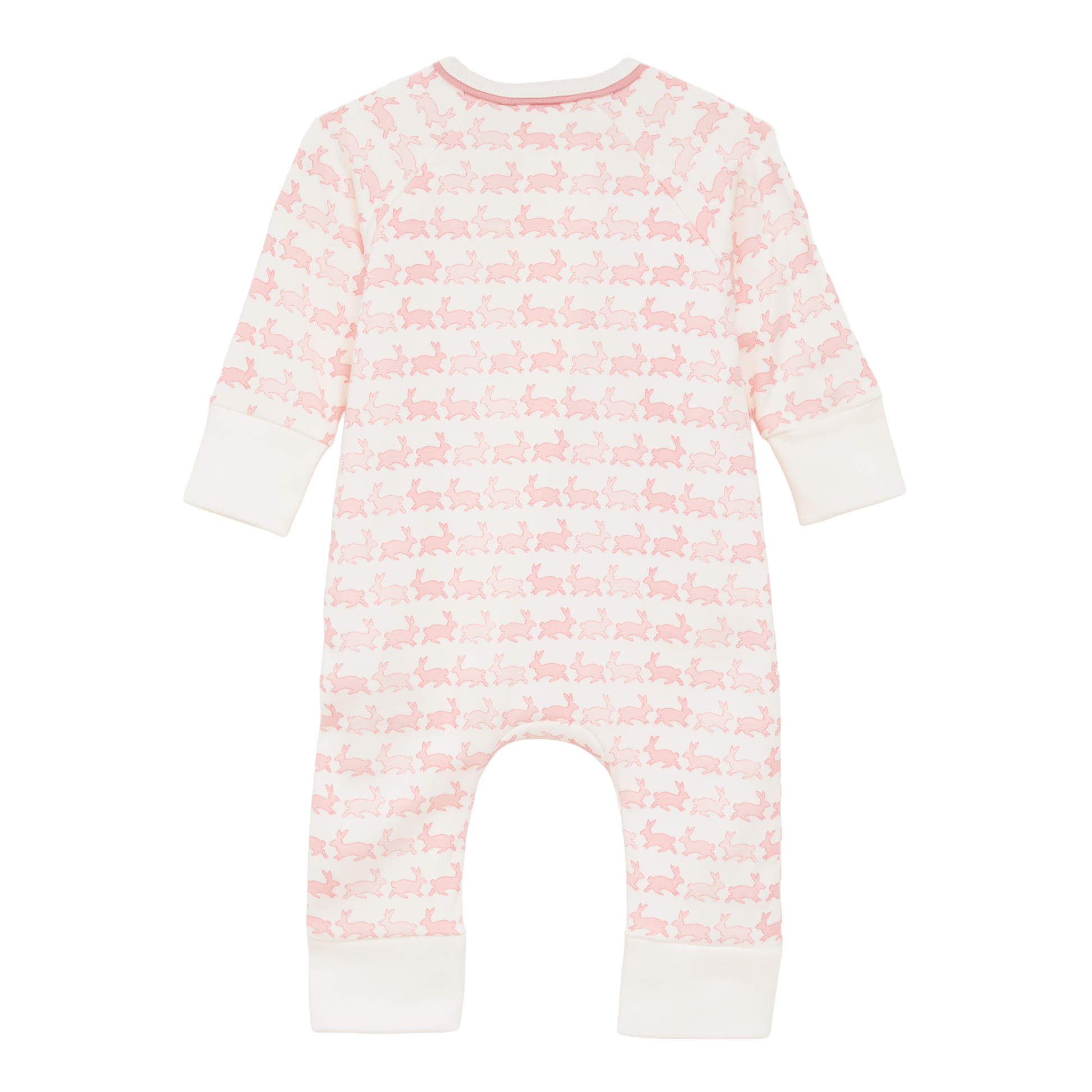 Bunny Hop Zip Playsuit - Dusty Rose - Magnolia BabyPlaysuit