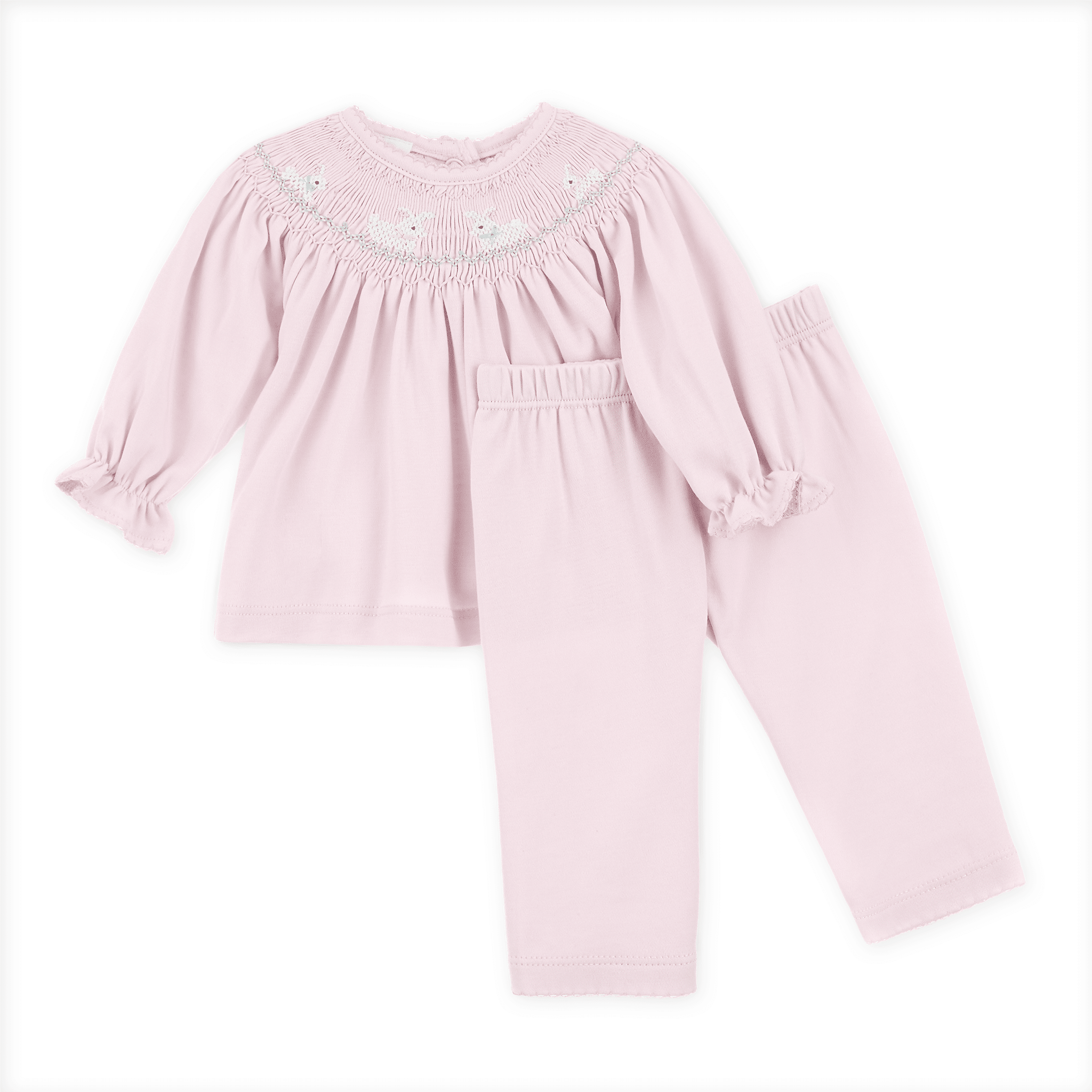Bunny Love Classics Bishop 2pc Pant Set - Pink - Magnolia Baby2pc Pant Set