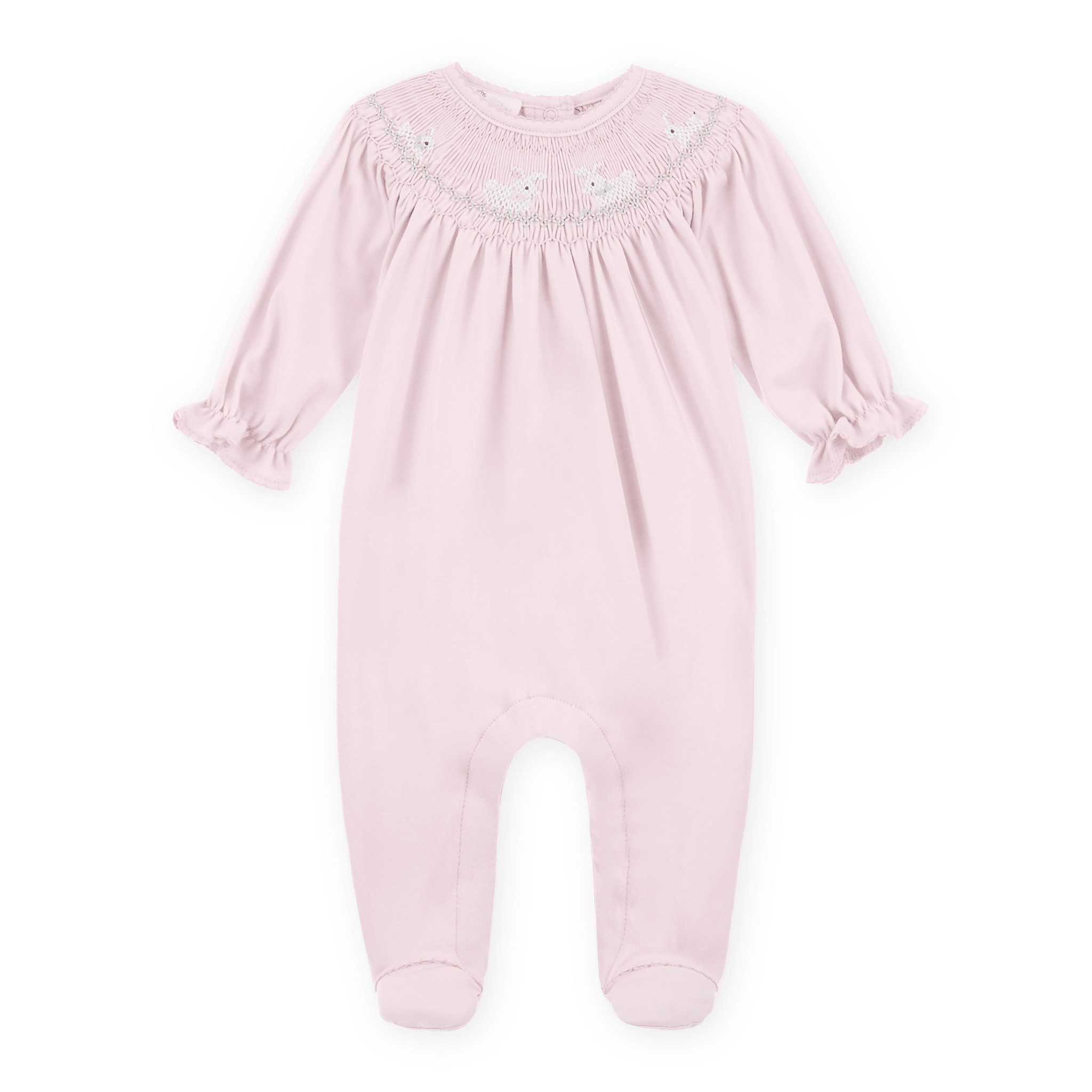 Bunny Love Classics Bishop Footie - Pink - Magnolia BabyFootie