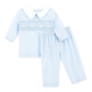 Bunny Love Classics Smocked 2pc Pant Set - Light Blue - Magnolia Baby2pc Pant Set