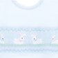 Bunny Love Classics Smocked Bib - Light Blue - Magnolia BabyBib