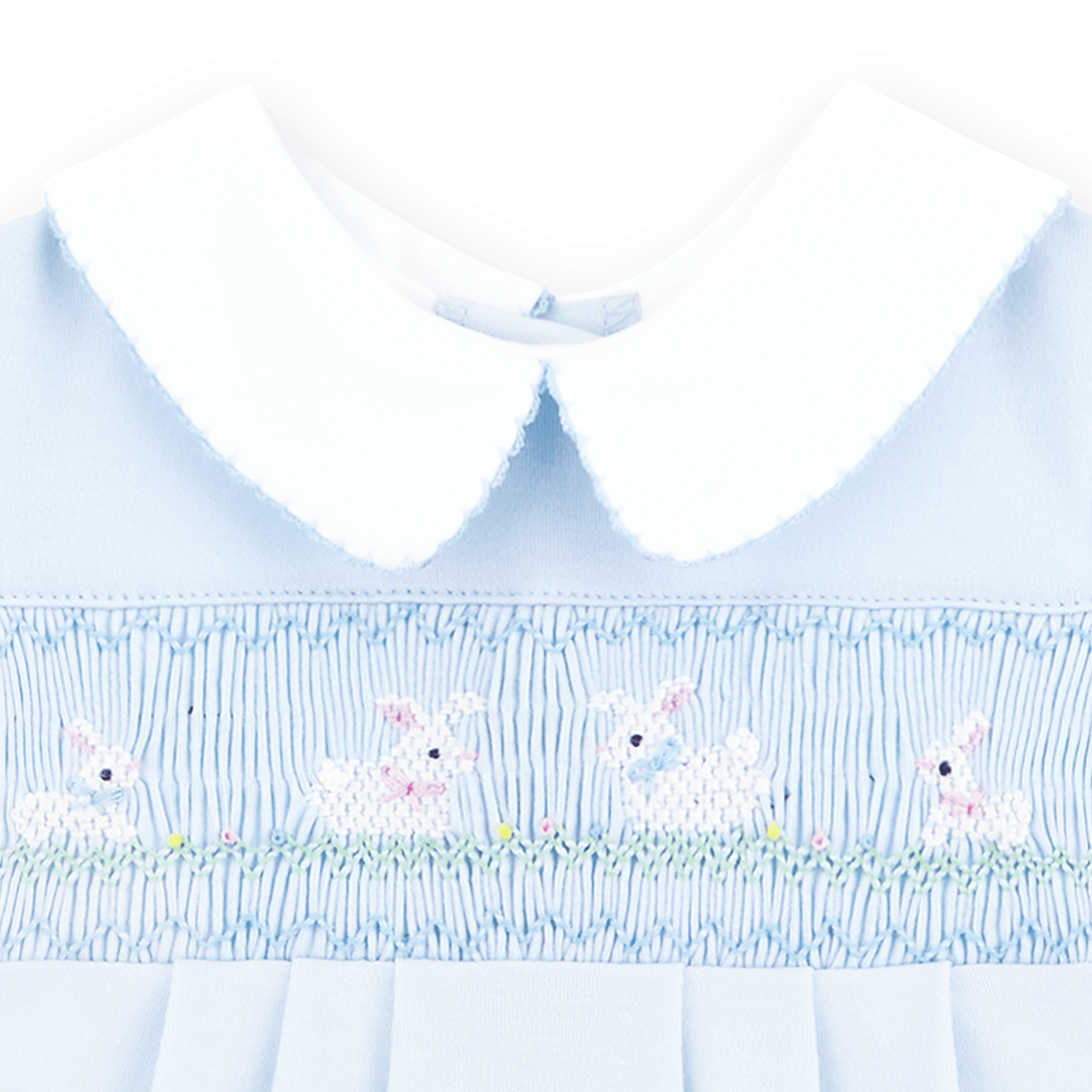 Bunny Love Classics Smocked Bubble - Light Blue - Magnolia BabyBubble