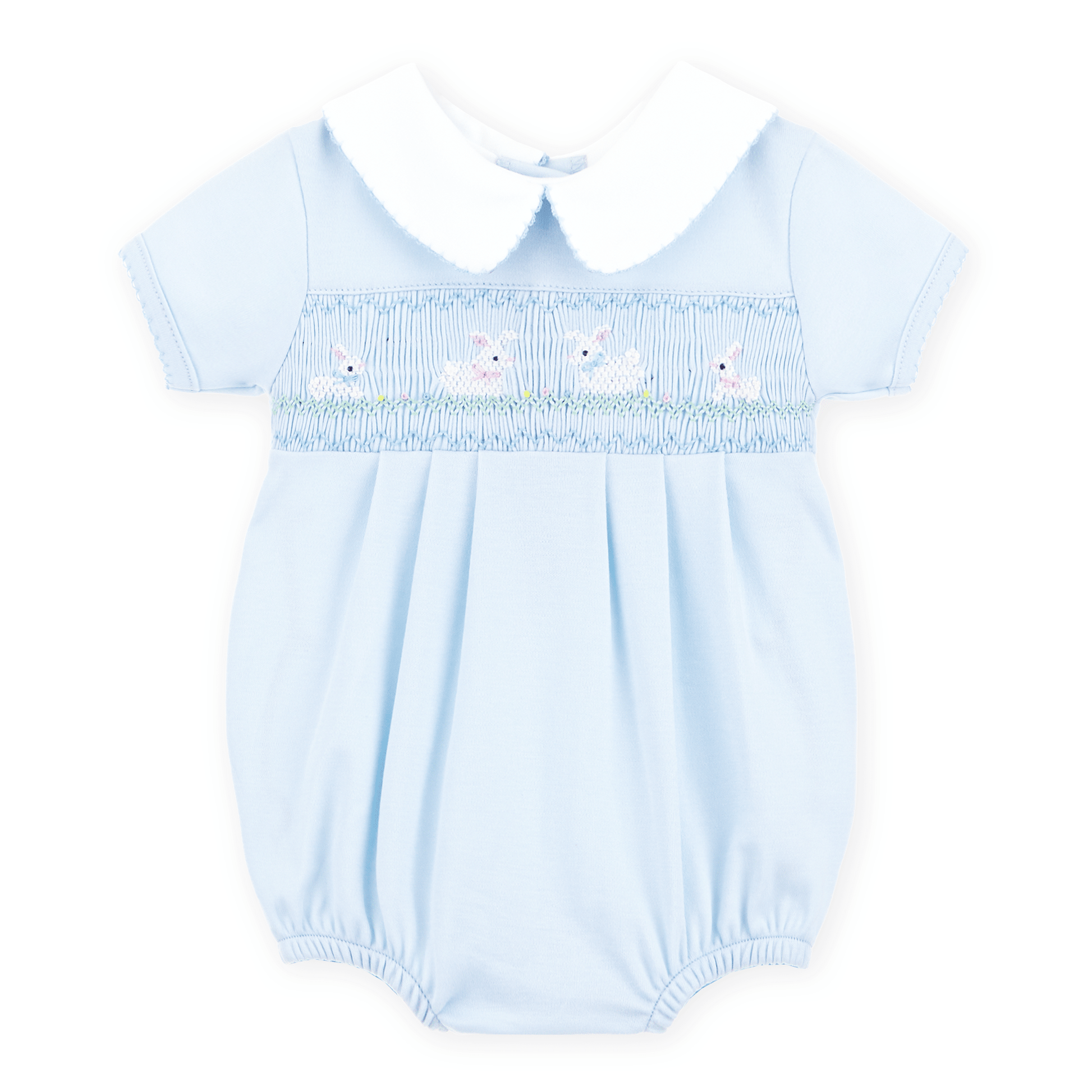 Bunny Love Classics Smocked Bubble - Light Blue - Magnolia BabyBubble