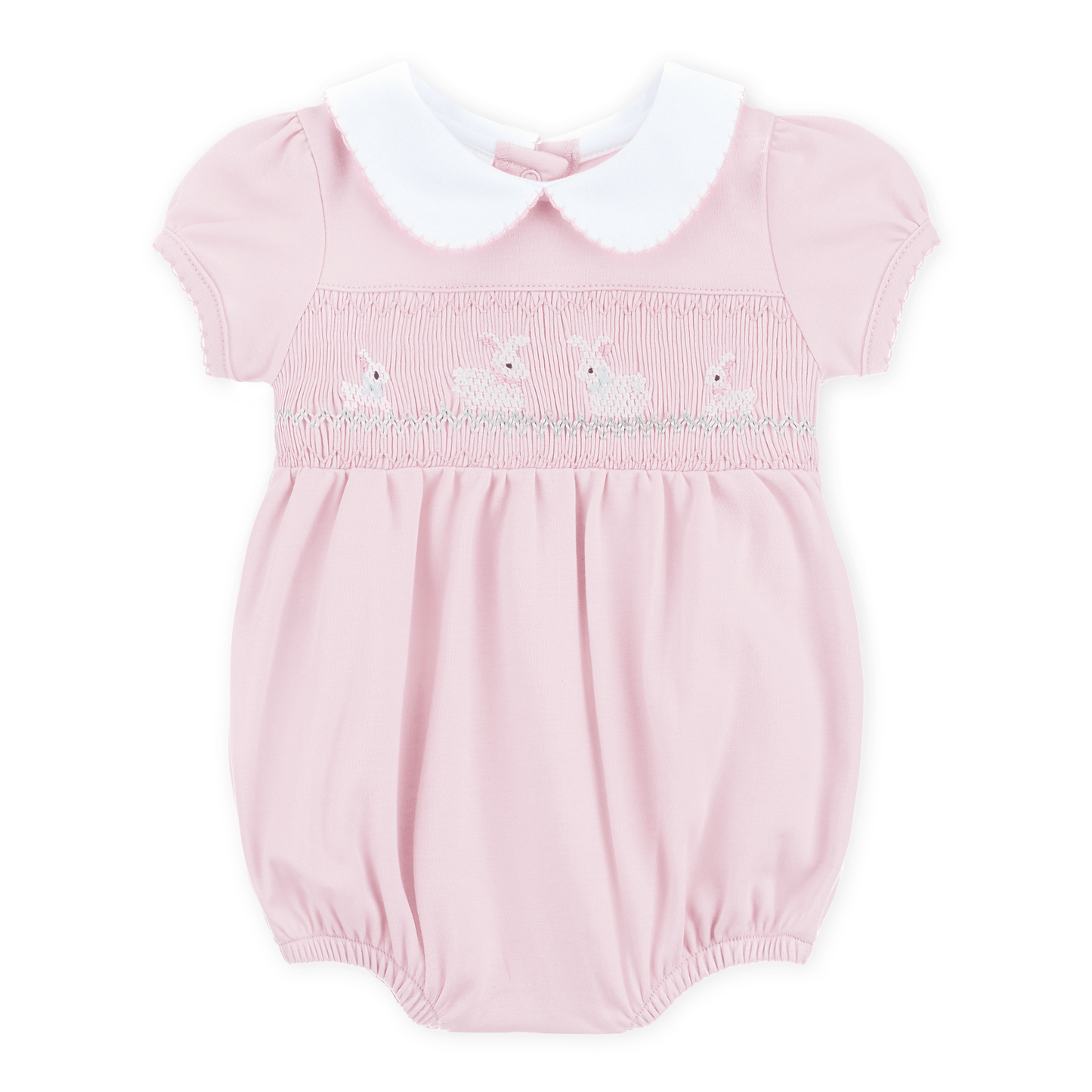 Bunny Love Classics Smocked Bubble - Pink - Magnolia BabyBubble