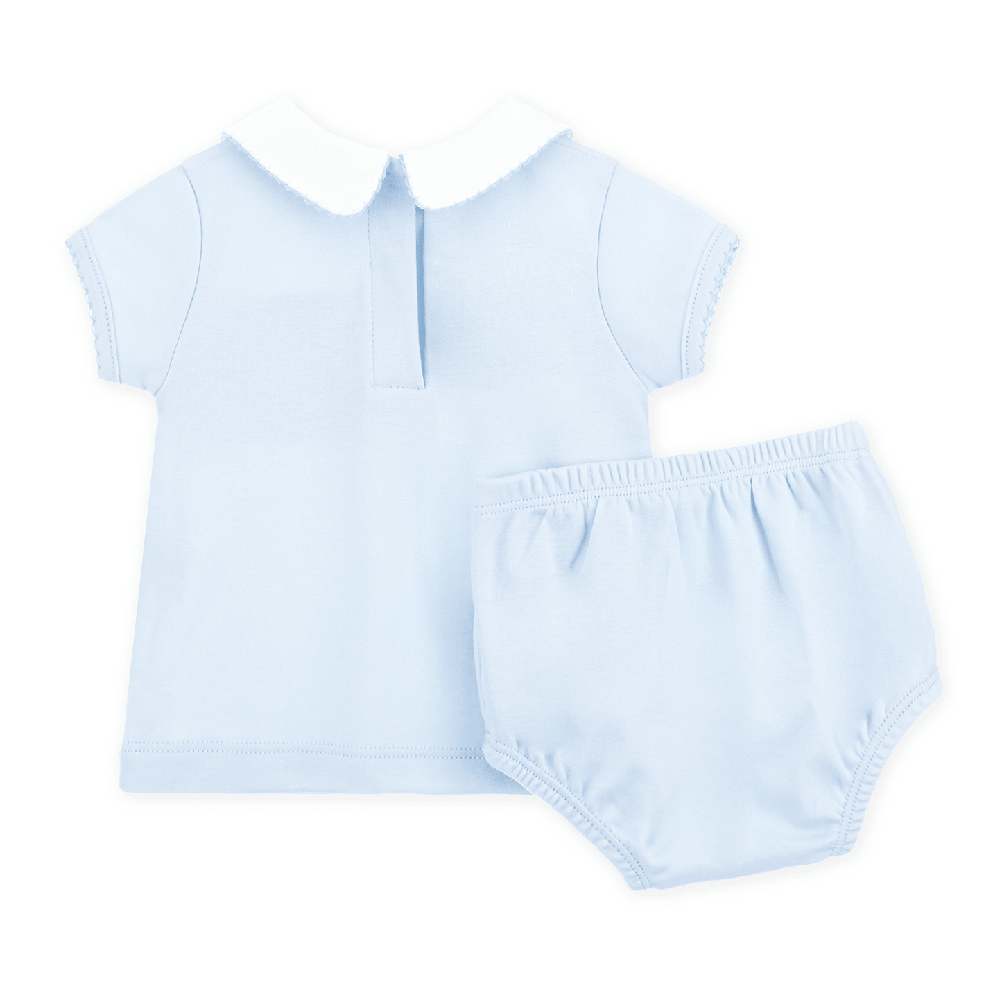 Bunny Love Classics Smocked Diaper Cover Set - Light Blue - Magnolia BabyDiaper Cover