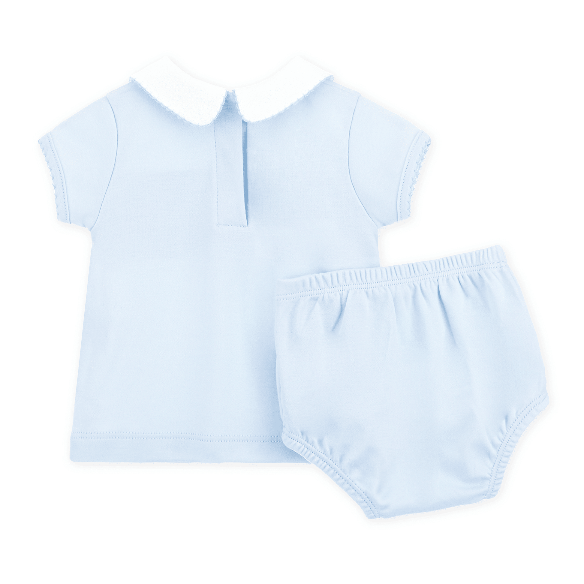 Bunny Love Classics Smocked Diaper Cover Set - Light Blue - Magnolia BabyDiaper Cover