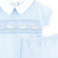 Bunny Love Classics Smocked Diaper Cover Set - Light Blue - Magnolia BabyDiaper Cover