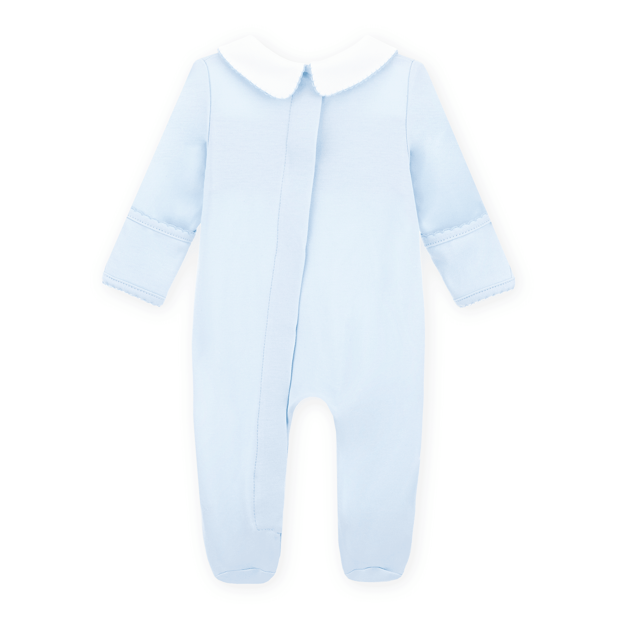 Bunny Love Classics Smocked Footie - Light Blue - Magnolia BabyFootie