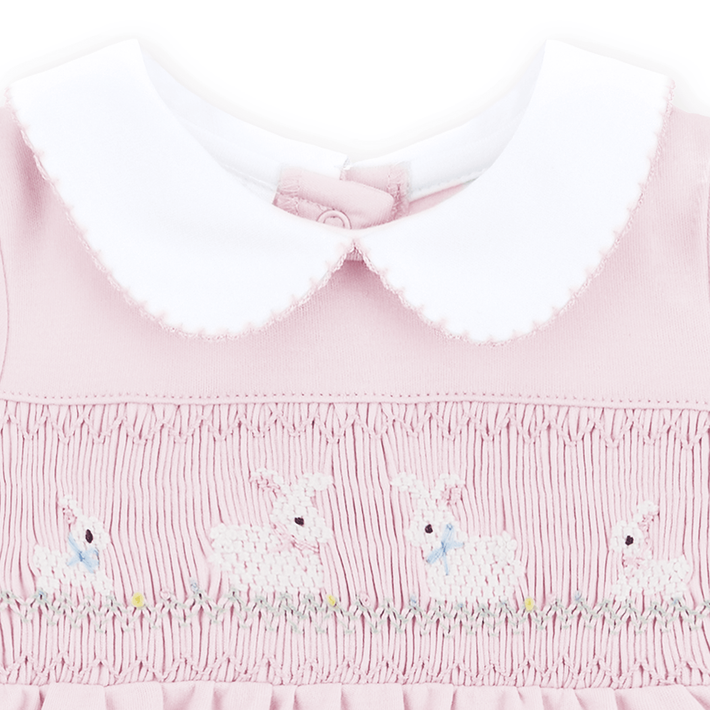 Bunny Love Classics Smocked Gathered Gown - Pink - Magnolia BabyGown