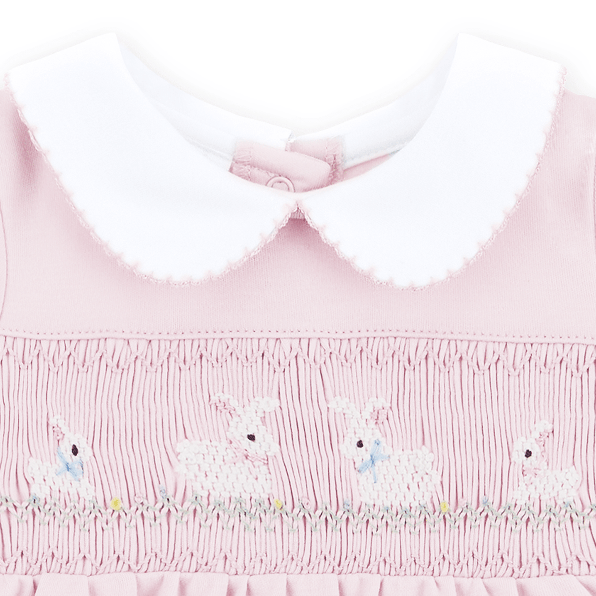 Bunny Love Classics Smocked Gathered Gown - Pink - Magnolia BabyGown