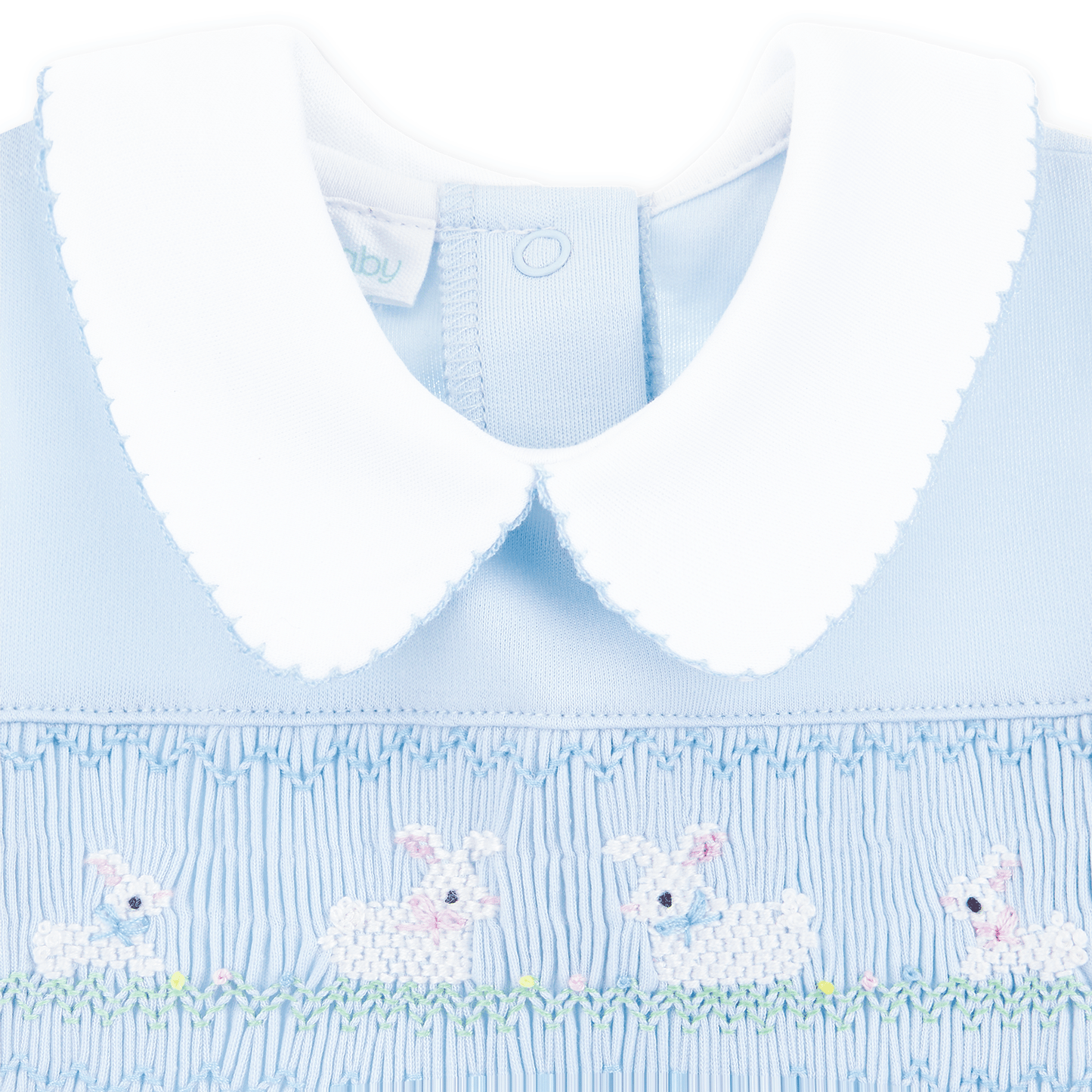 Bunny Love Classics Smocked Playsuit - Light Blue - Magnolia BabyPlaysuit