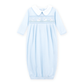 Bunny Love Classics Smocked Pleated Gown - Light Blue - Magnolia BabyGown