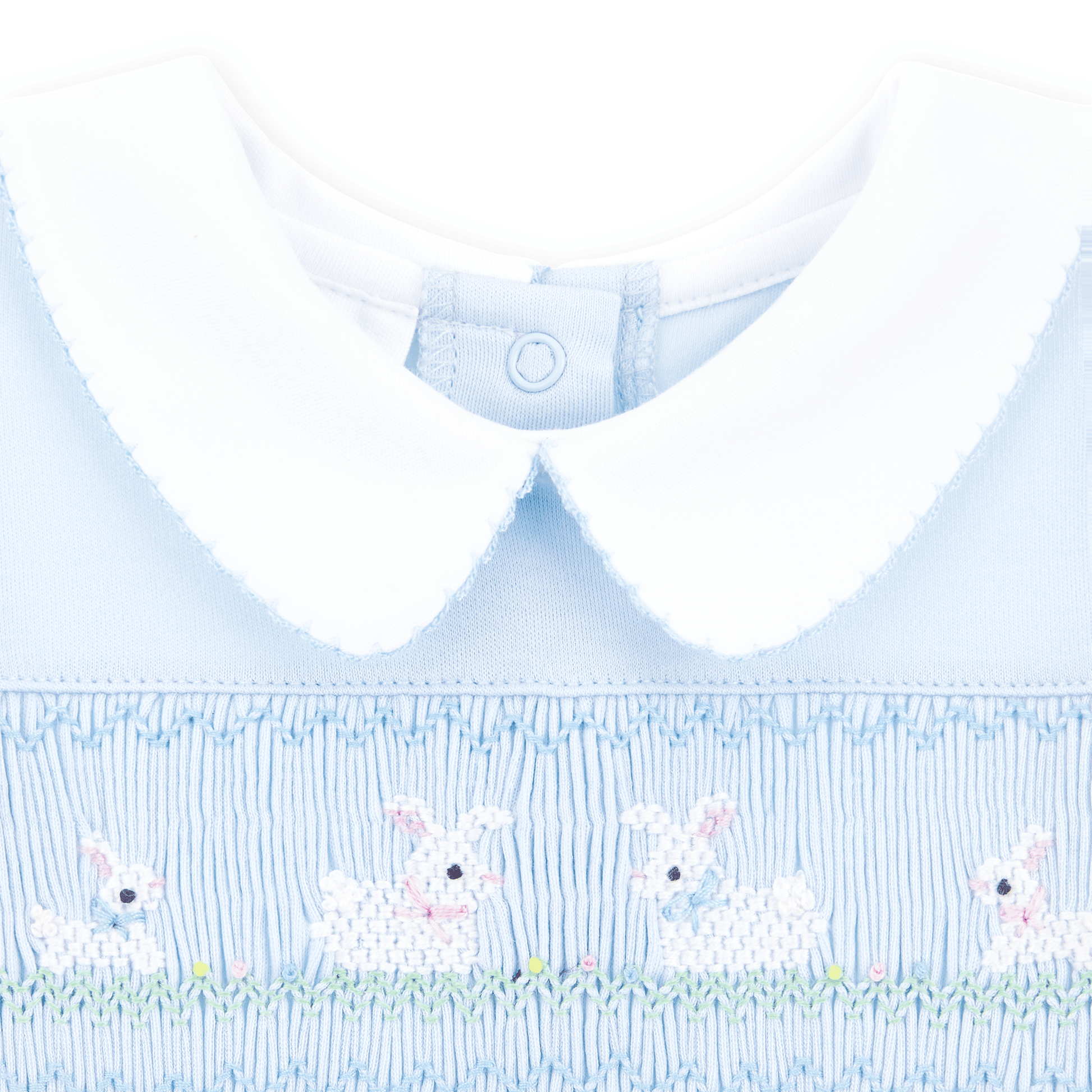 Bunny Love Classics Smocked Pleated Gown - Light Blue - Magnolia BabyGown