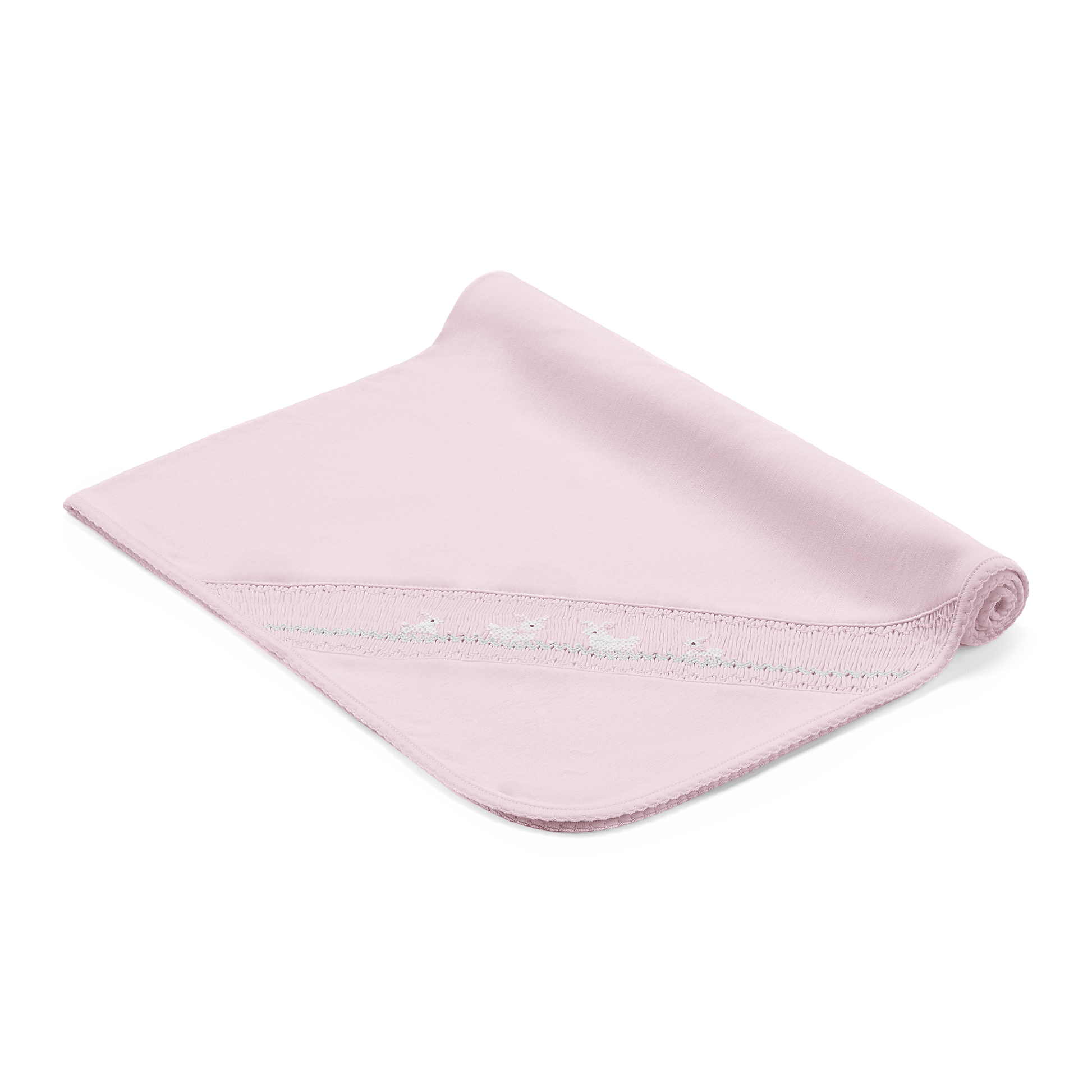Bunny Love Classics Smocked Receiving Blanket - Pink - Magnolia BabyReceiving Blanket