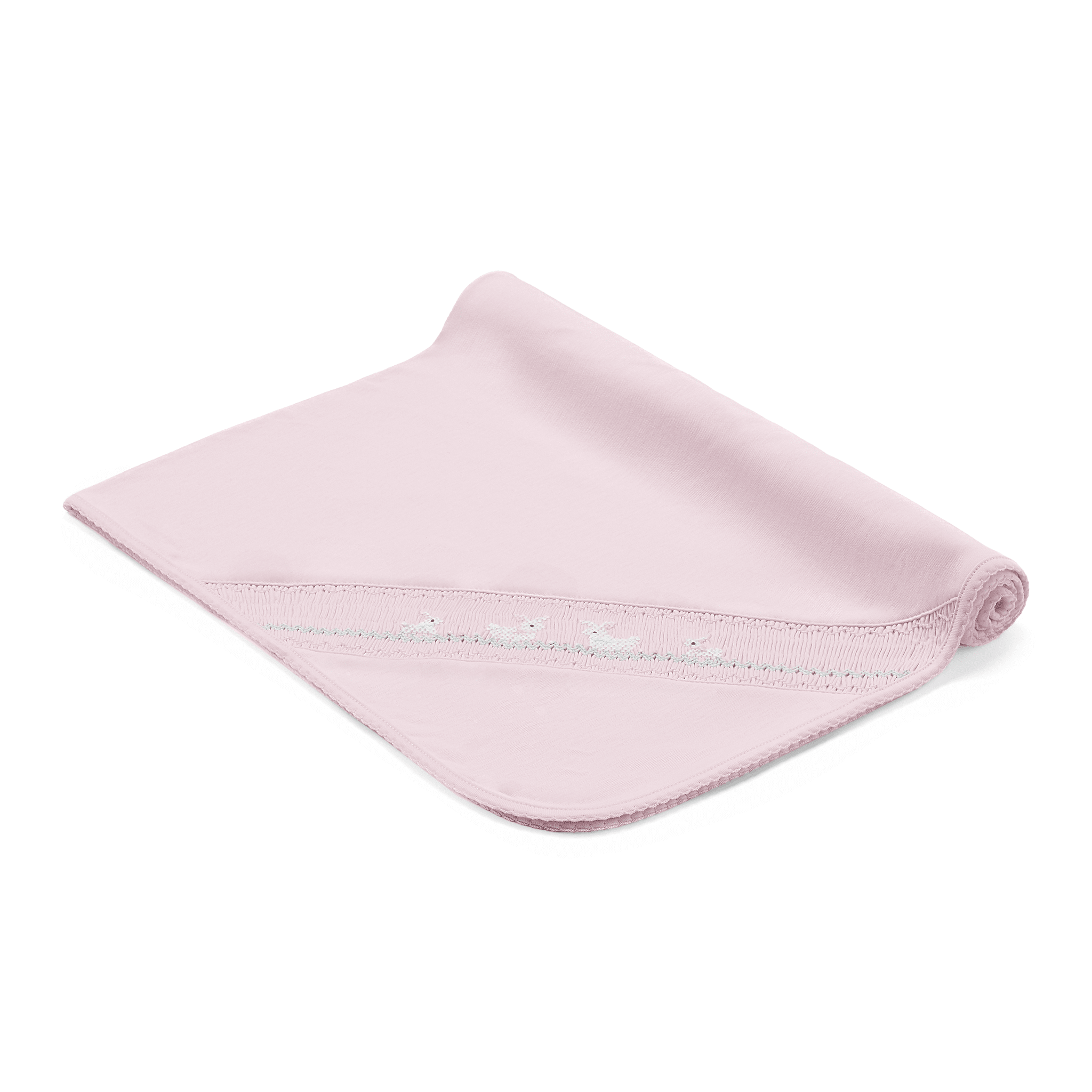 Bunny Love Classics Smocked Receiving Blanket - Pink - Magnolia BabyReceiving Blanket