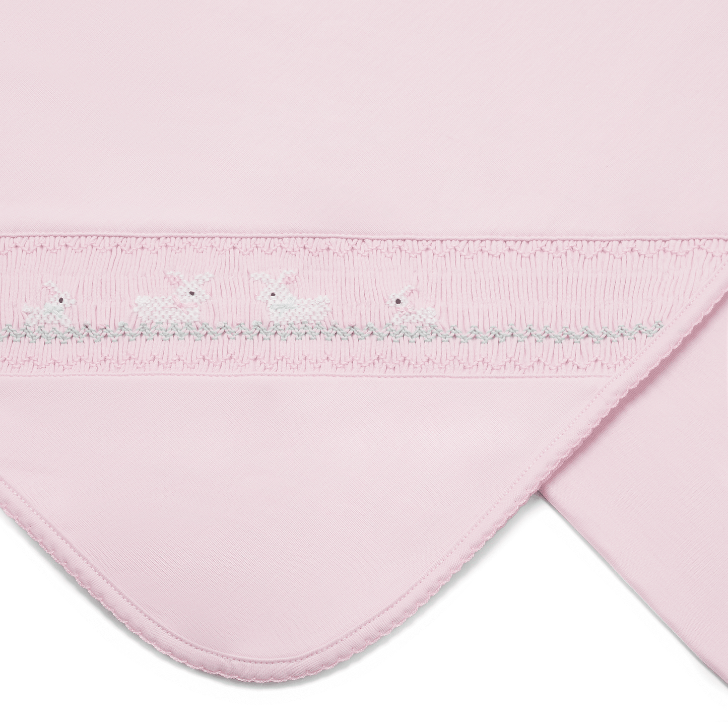 Bunny Love Classics Smocked Receiving Blanket - Pink - Magnolia BabyReceiving Blanket