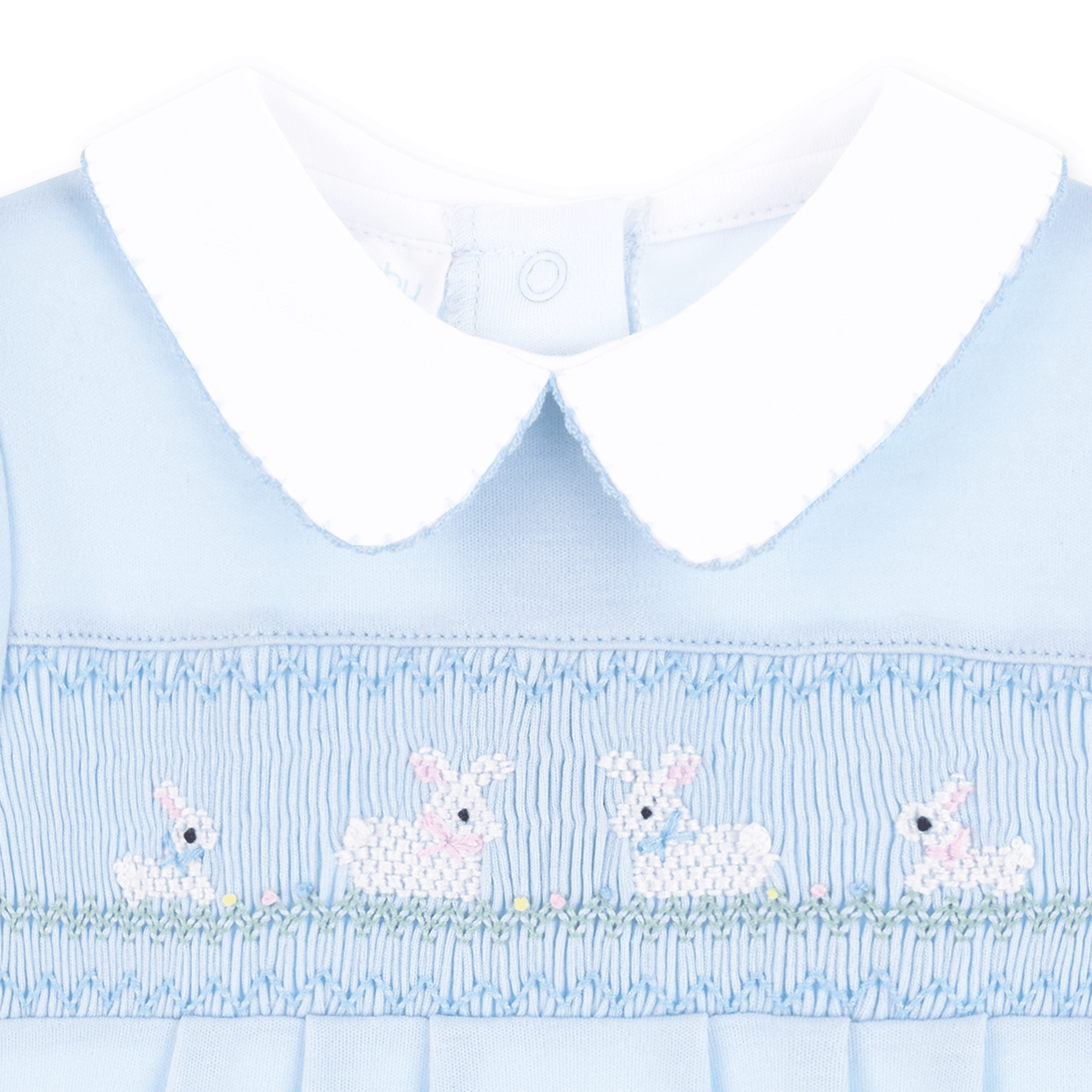 Bunny Love Classics Smocked Short Playsuit - Light Blue - Magnolia BabyShort Playsuit